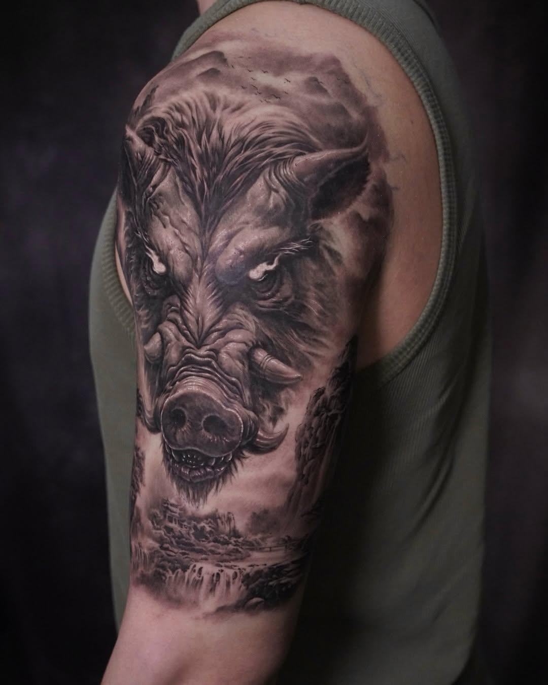 Tattoo by @sean_tattoos — realism, black_and_grey