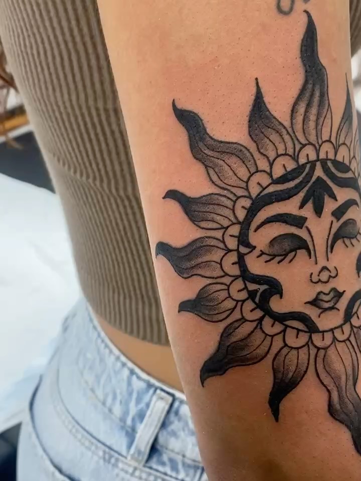 Tattoo by @meadowzmodificationz — black_and_grey