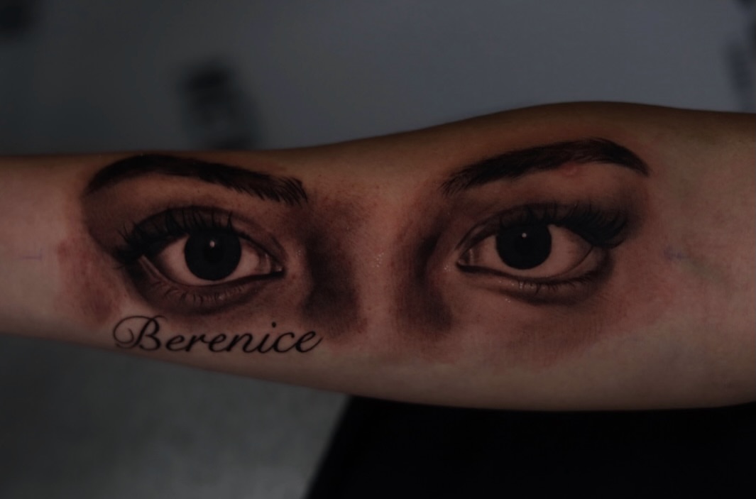 Eyes realism tattoo on the forearm by Anthony Maya