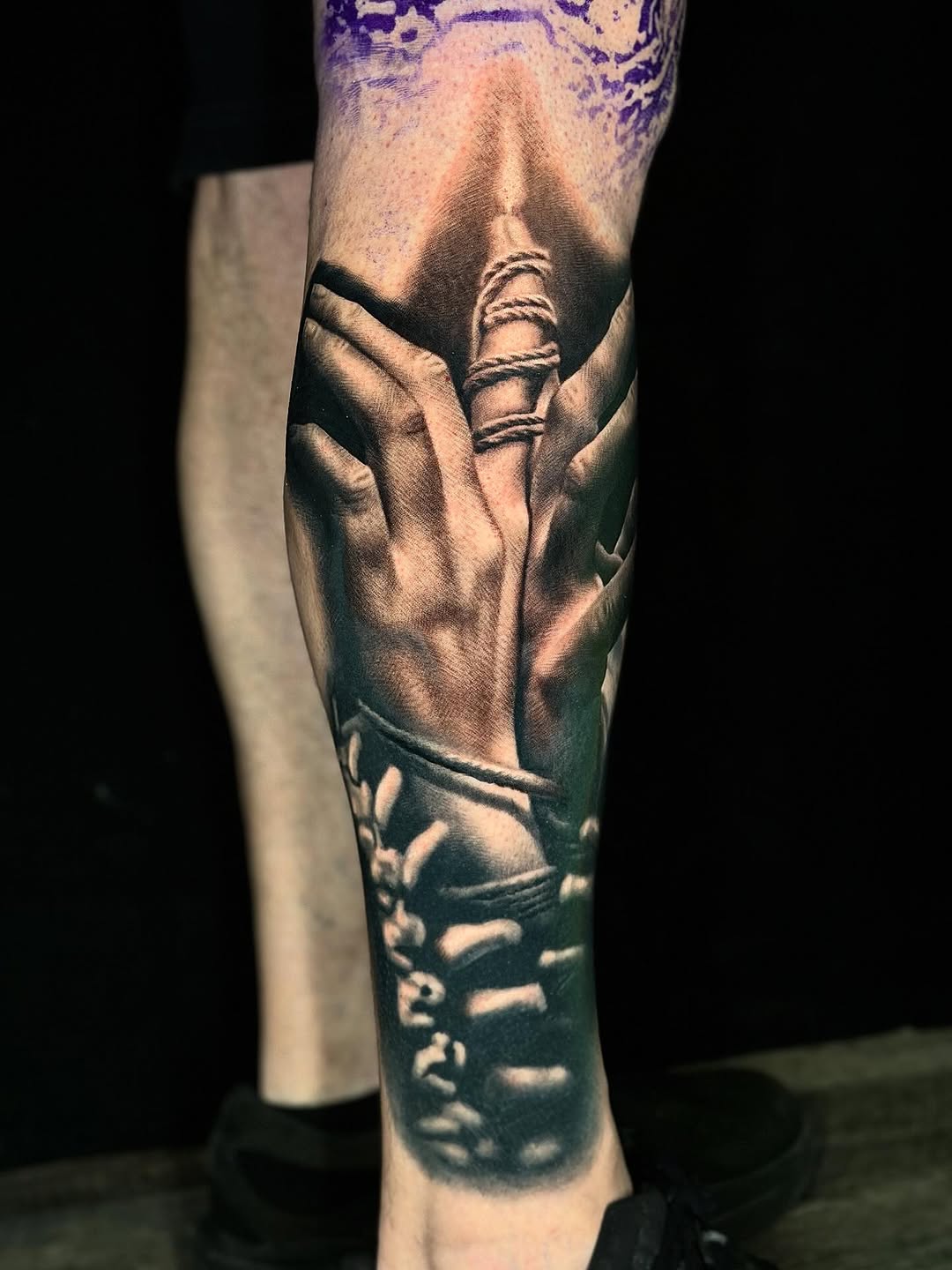 Tattoo by @jwells_tattoos — realism, black_and_grey