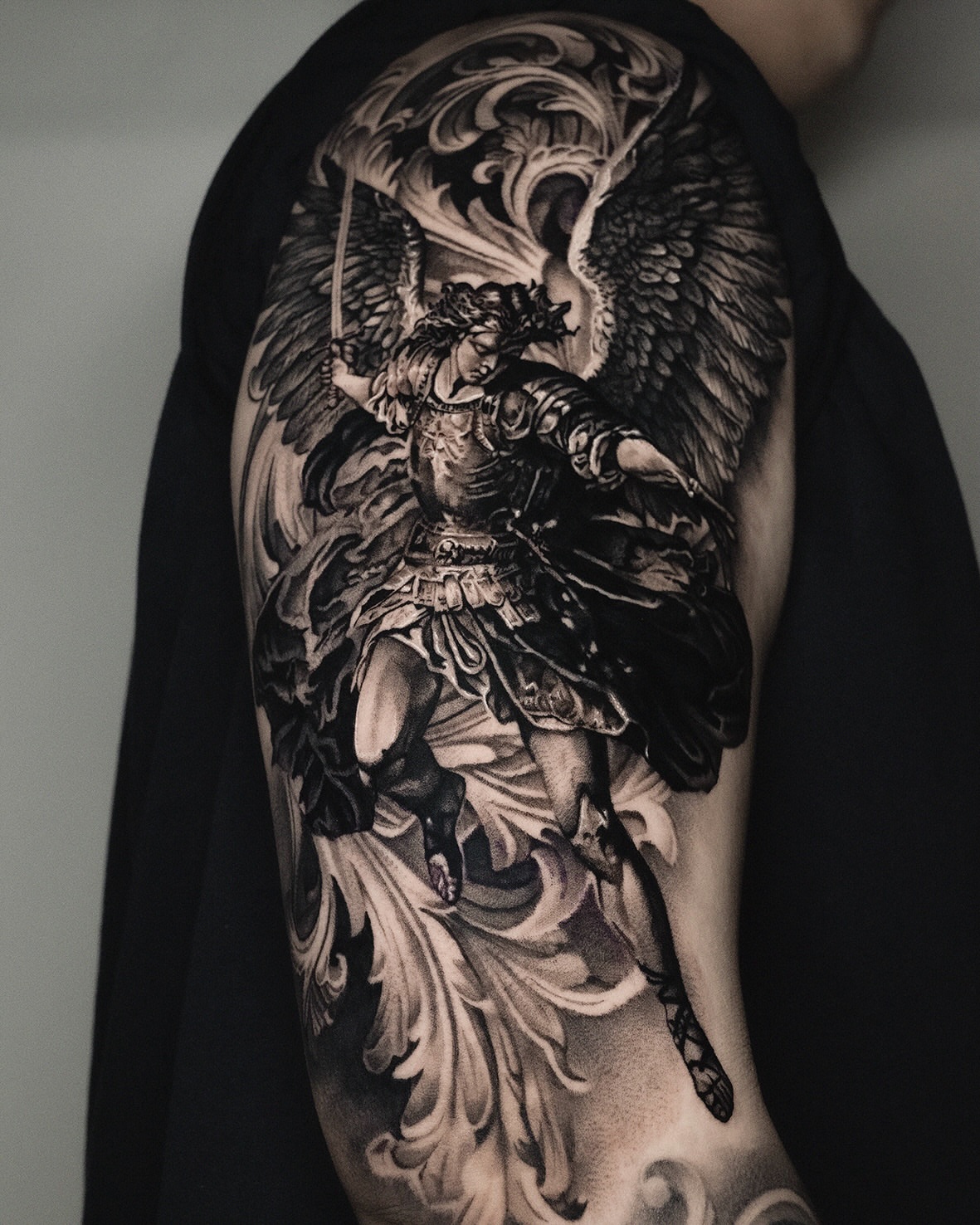 Tattoo by @tattooer_amu — black_and_grey, realism