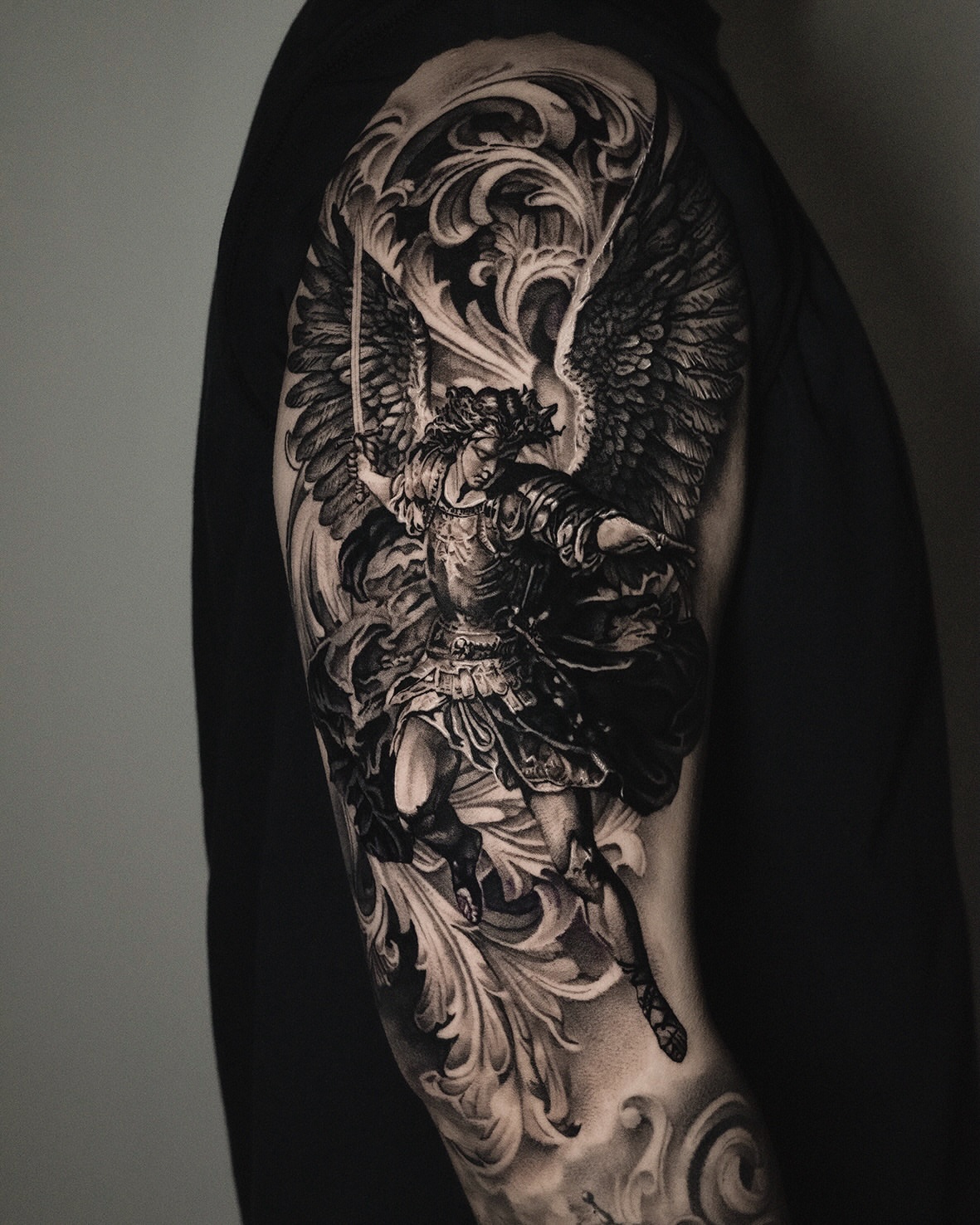 Tattoo by @tattooer_amu — black_and_grey, realism