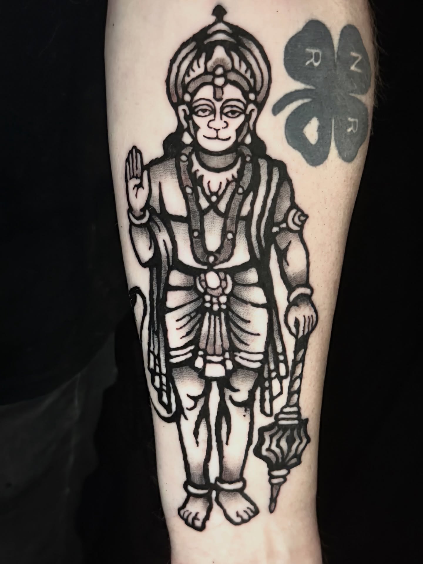 Tattoo by @hexcellenta — black_and_grey