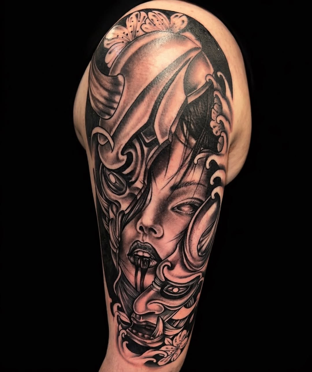 Tattoo by @rickysbangerink โ black_and_grey, realism