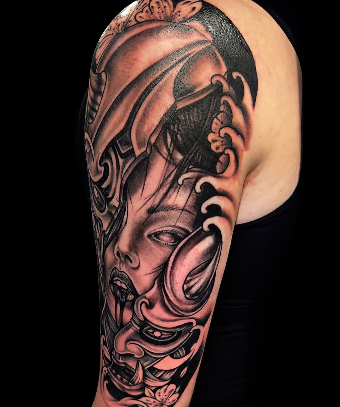 Tattoo by @rickysbangerink โ black_and_grey, realism