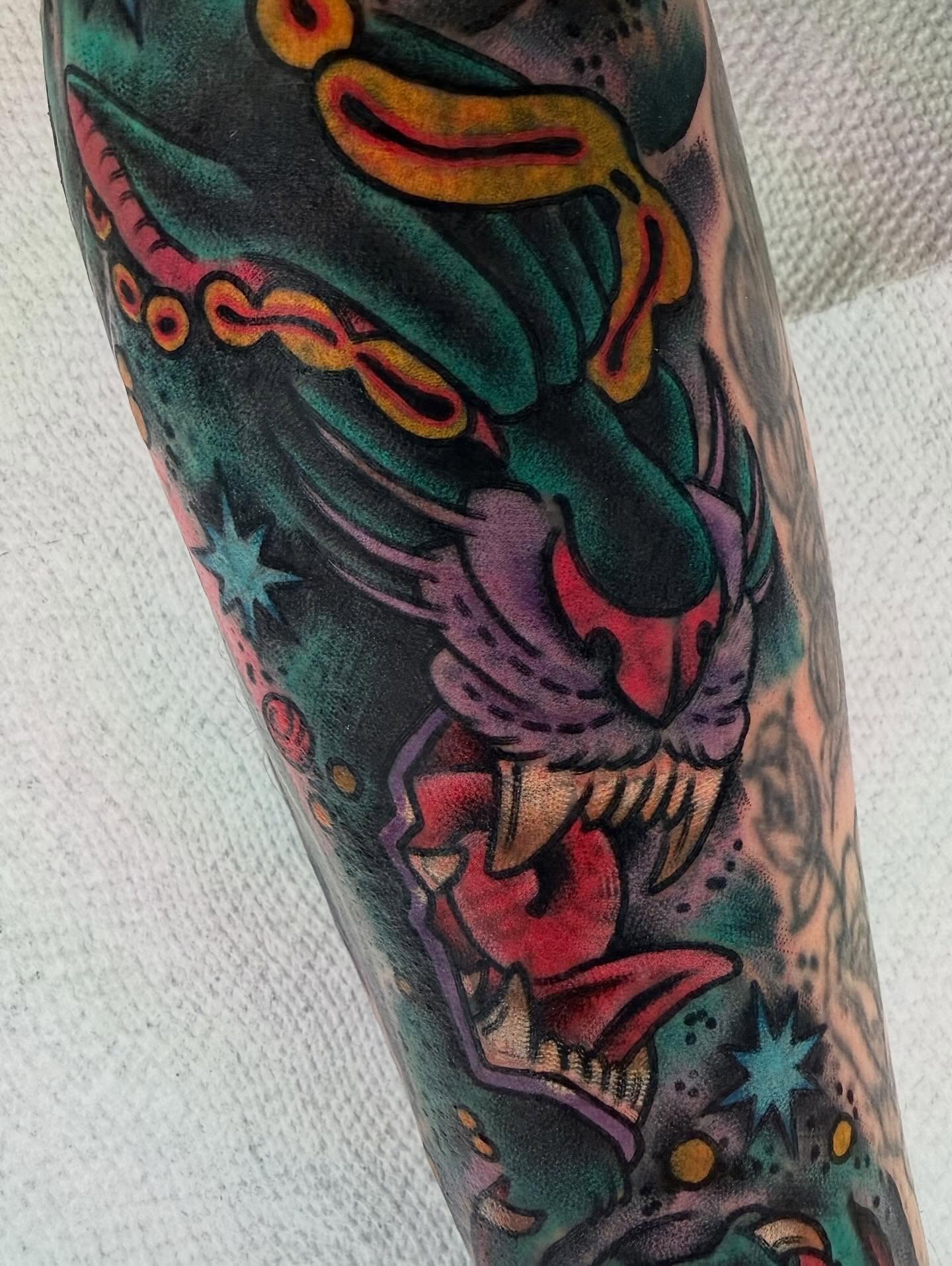 Tattoo by @tattoosbysav — american_traditional, dotwork