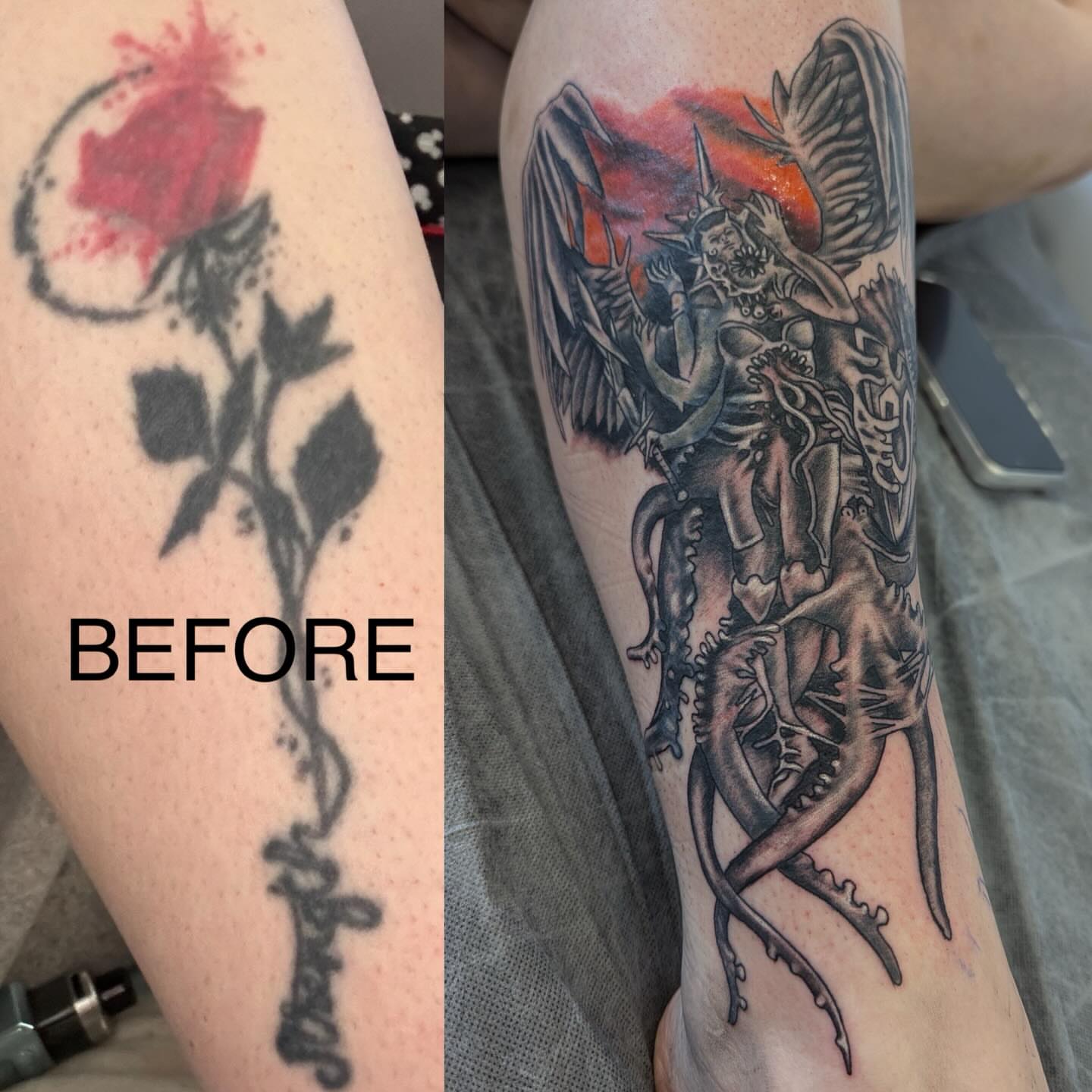 Tattoo by @permanentpicturestattoo โ black_and_grey, realism