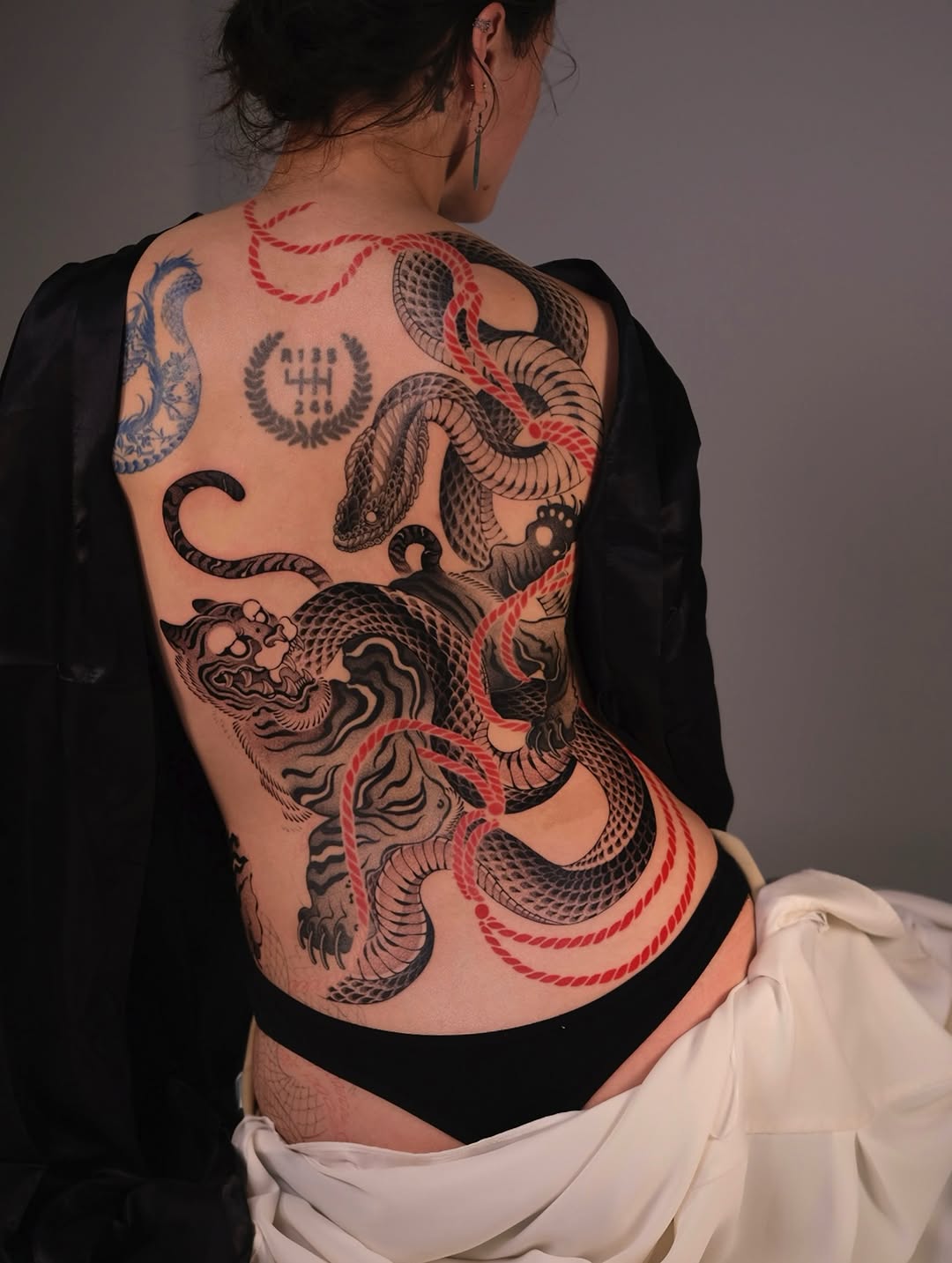 Tattoo by @bayun.tattoos — japanese_irezumi, black_and_grey