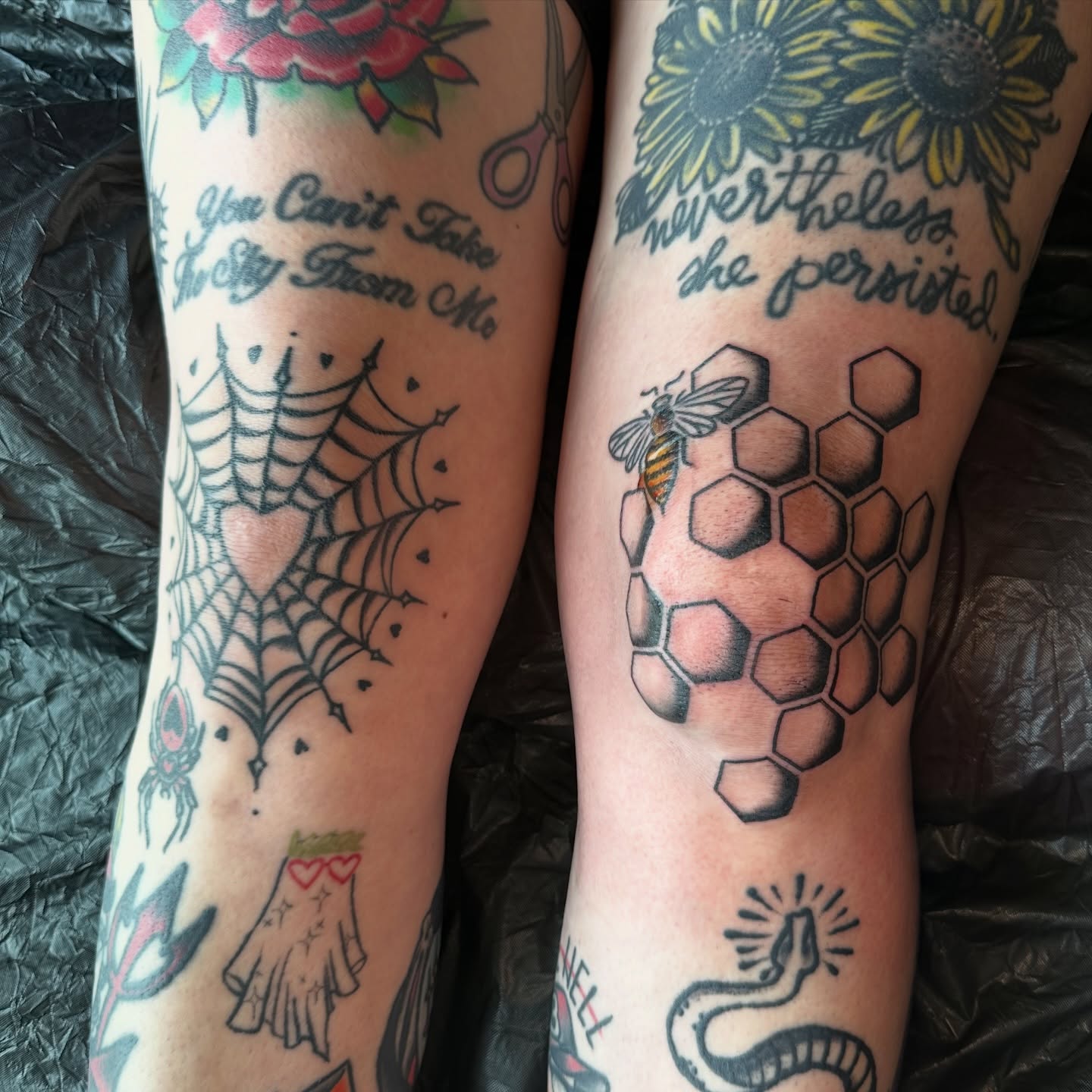 Tattoo by @terminatrixx — american_traditional, geometric