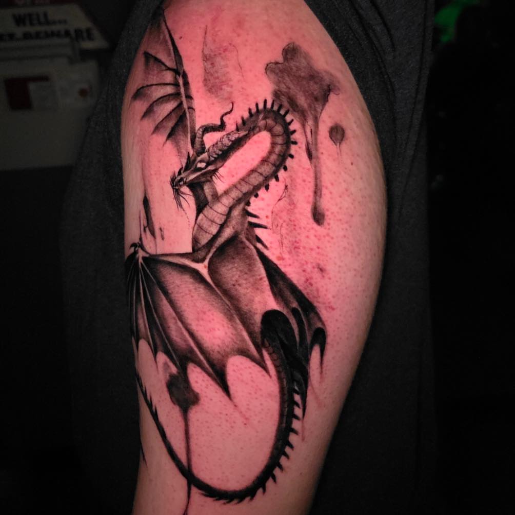 Tattoo by @tanktat2z — black_and_grey, realism