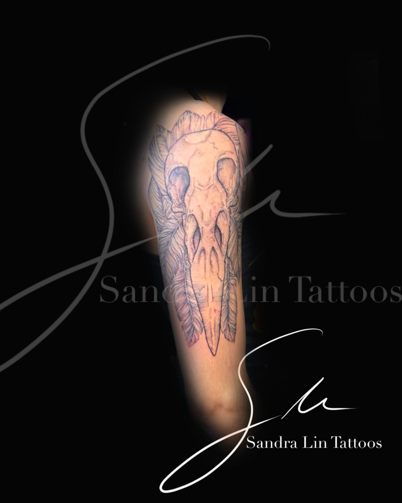 Tattoo by @_sandralintattoos — black_and_grey