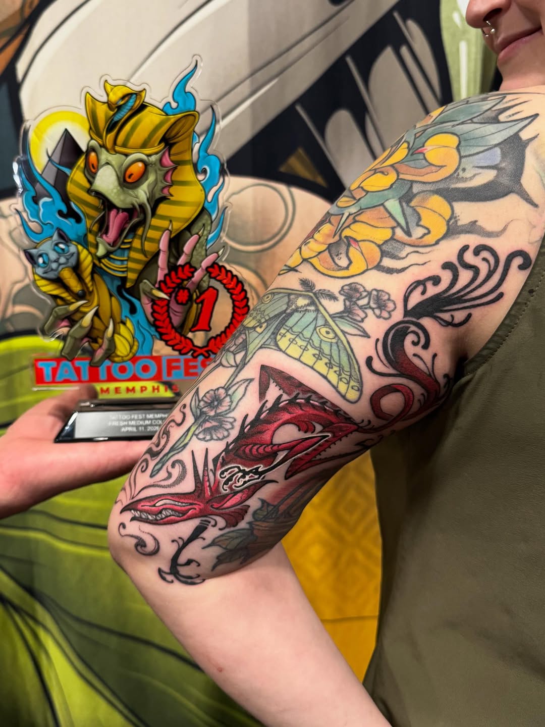 Tattoo by @l0ufio β new_school, trash_polka