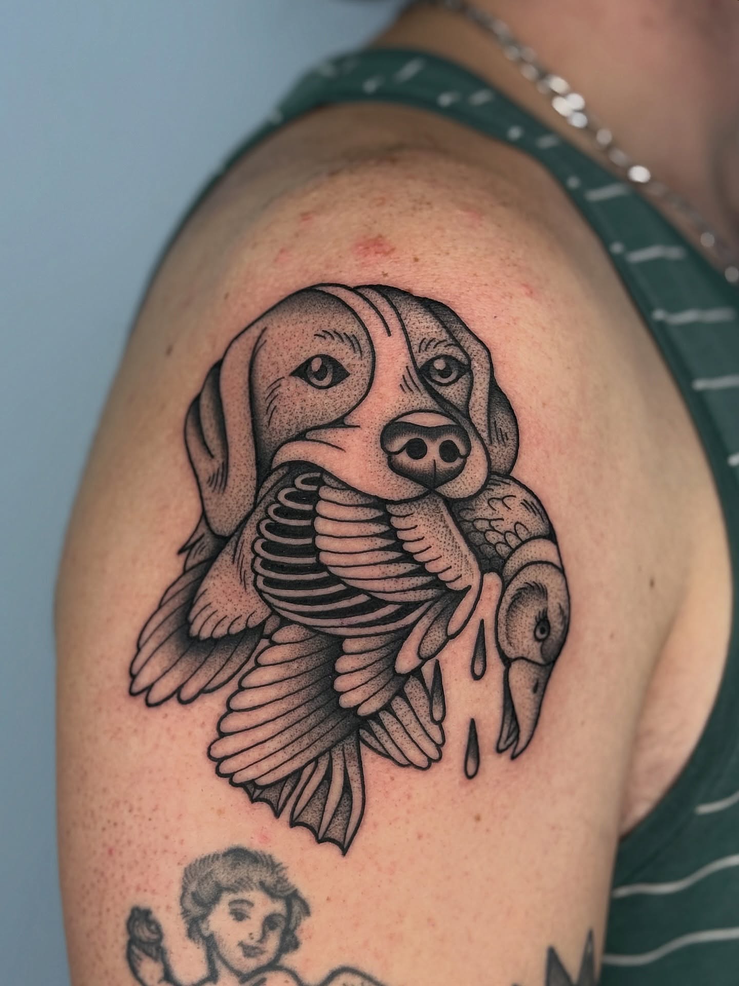 Tattoo by @clem.needlemark — dotwork, realism