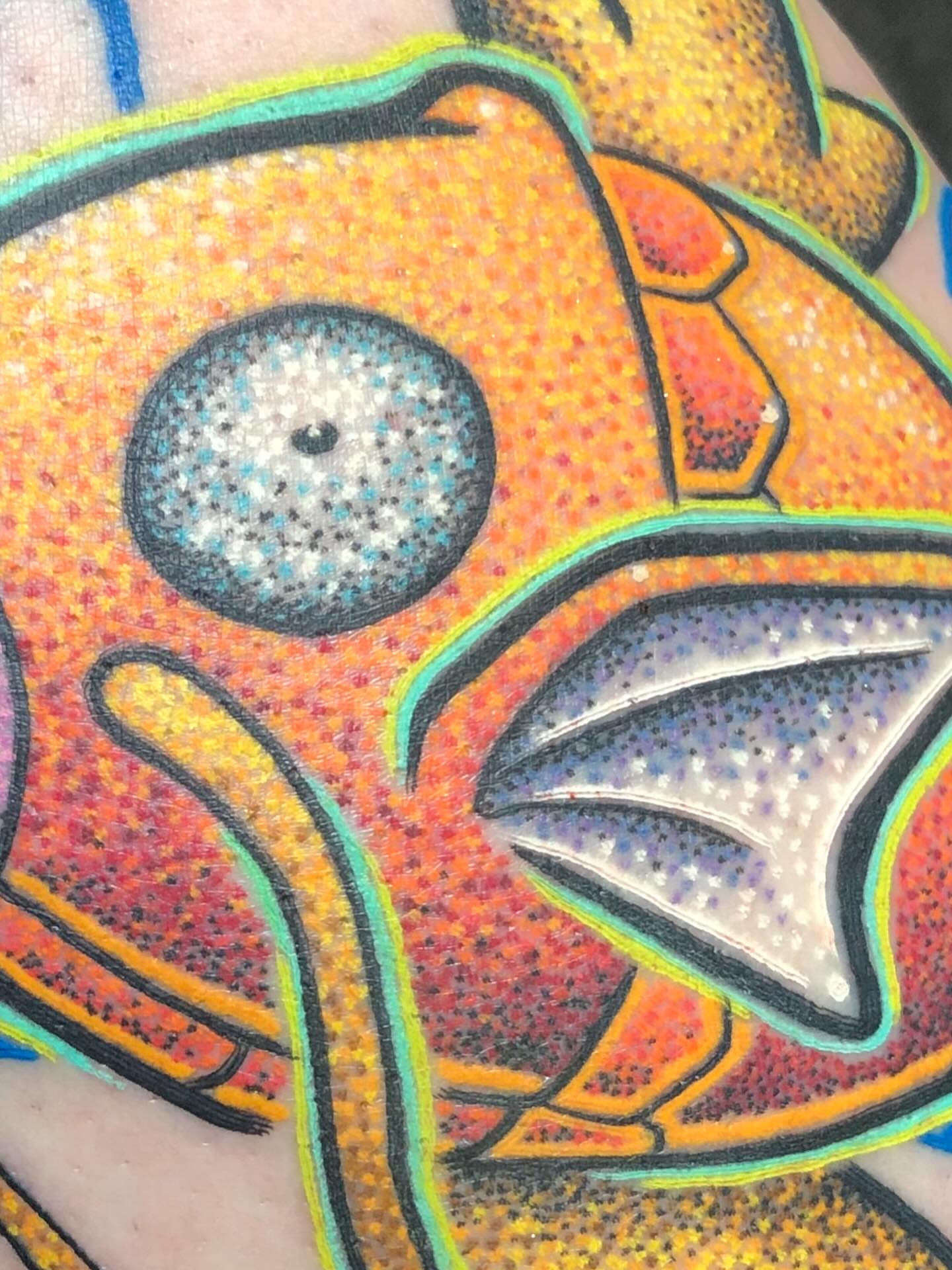 Abstract face dotwork tattoo by LiteBriteTattoo, Salt Lake City, Utah