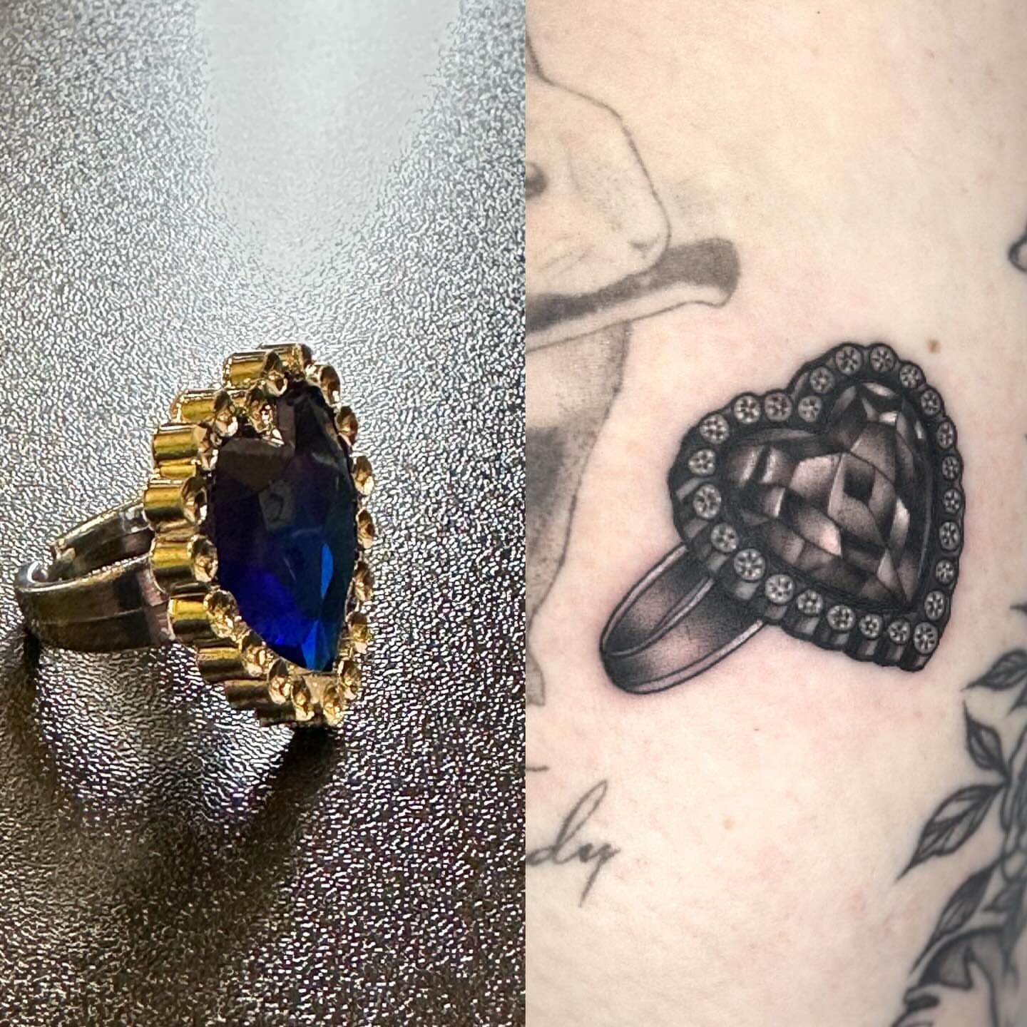 Ring black and grey tattoo on the forearm by Dylan Curry