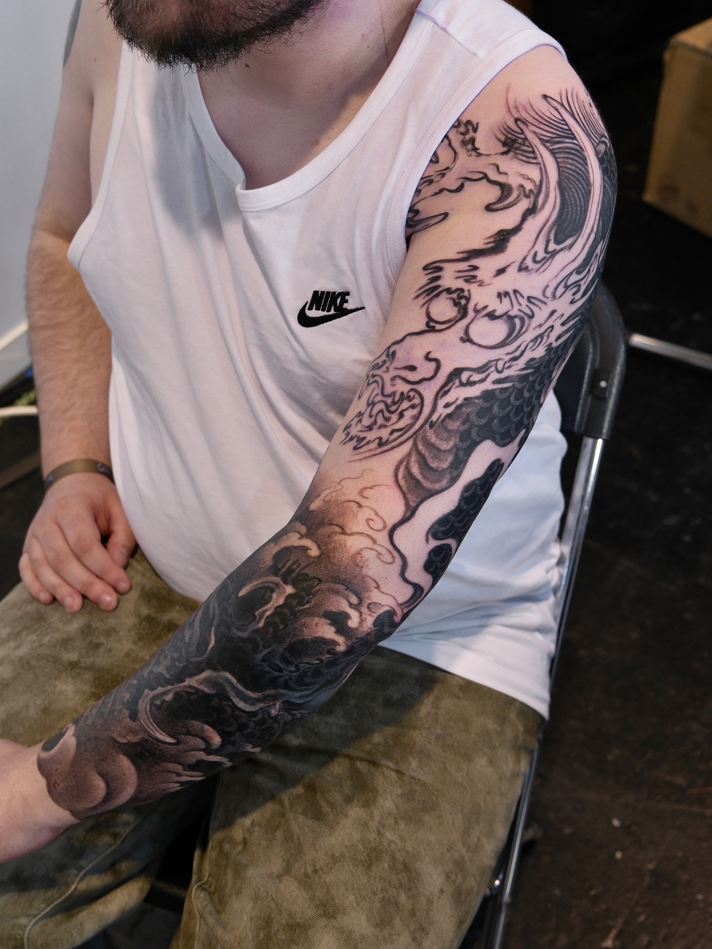 Dragon japanese irezumi tattoo on the forearm by 睿刺造物