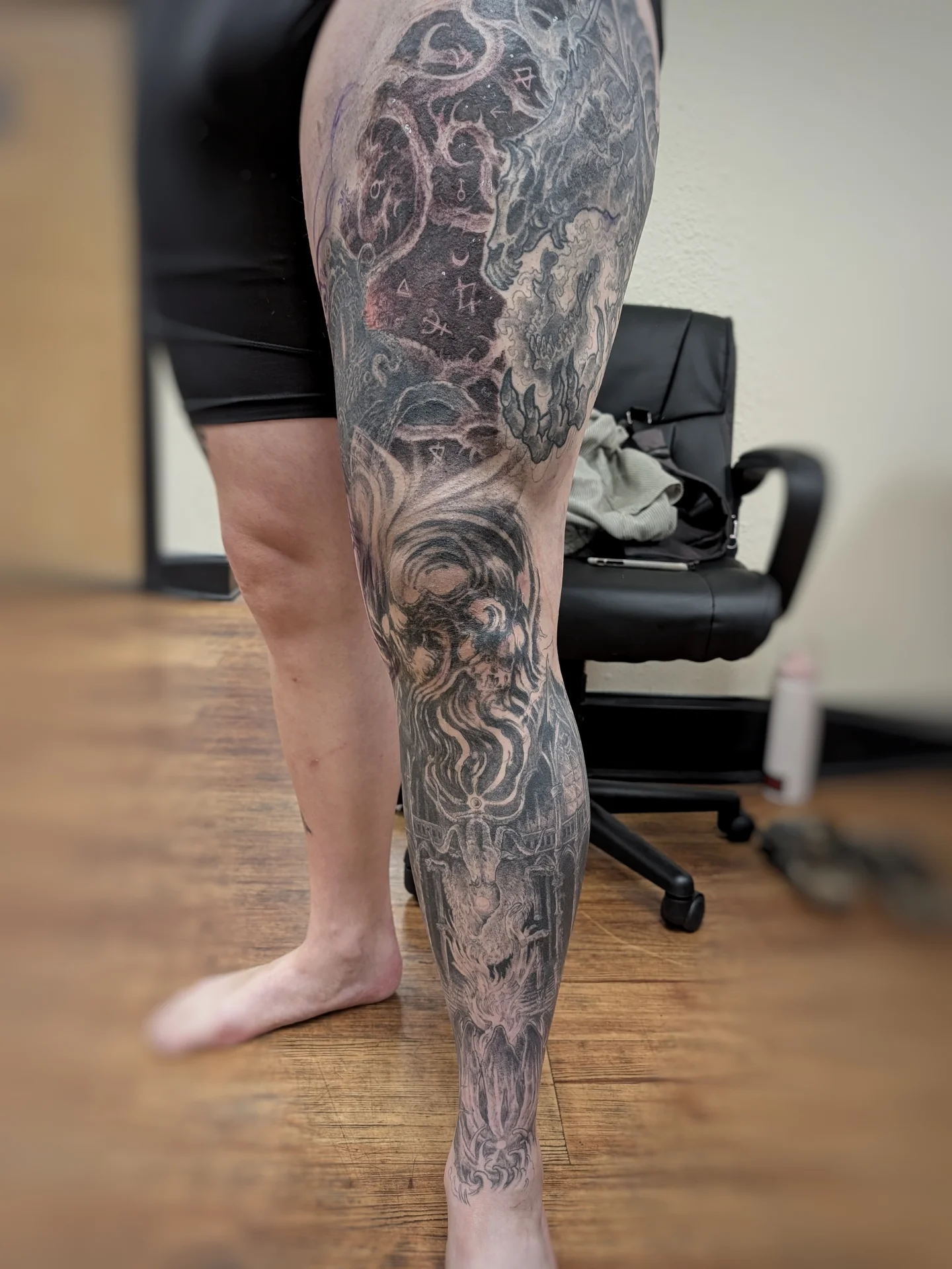 Tattoo by @graffitilostpdx โ black_and_grey