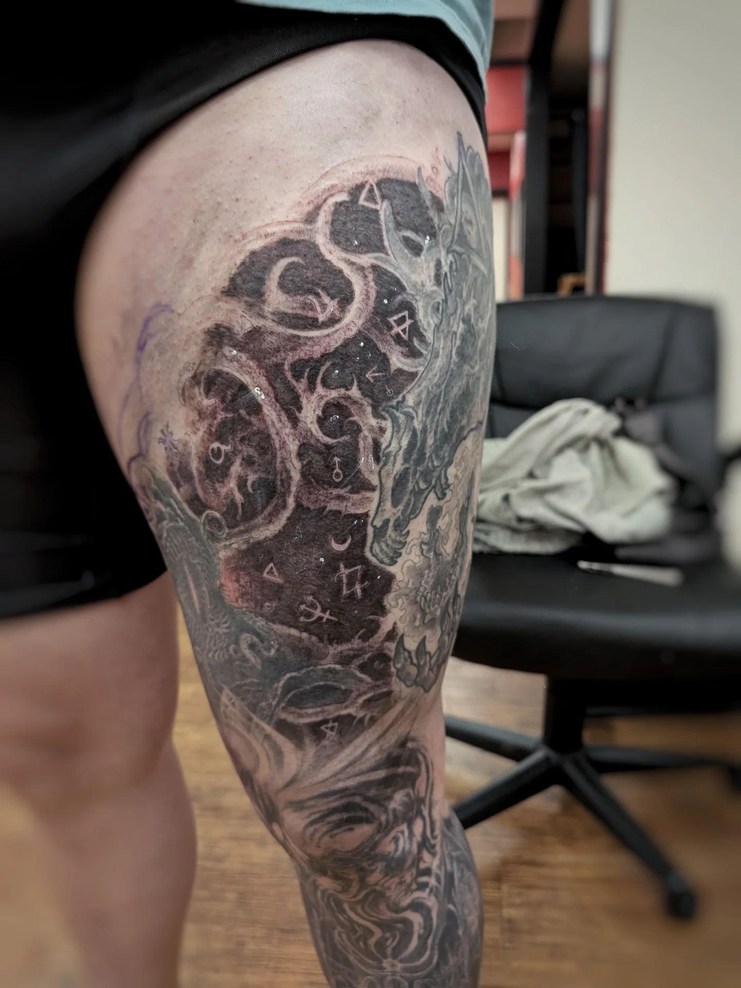 Tattoo by @graffitilostpdx โ black_and_grey, realism