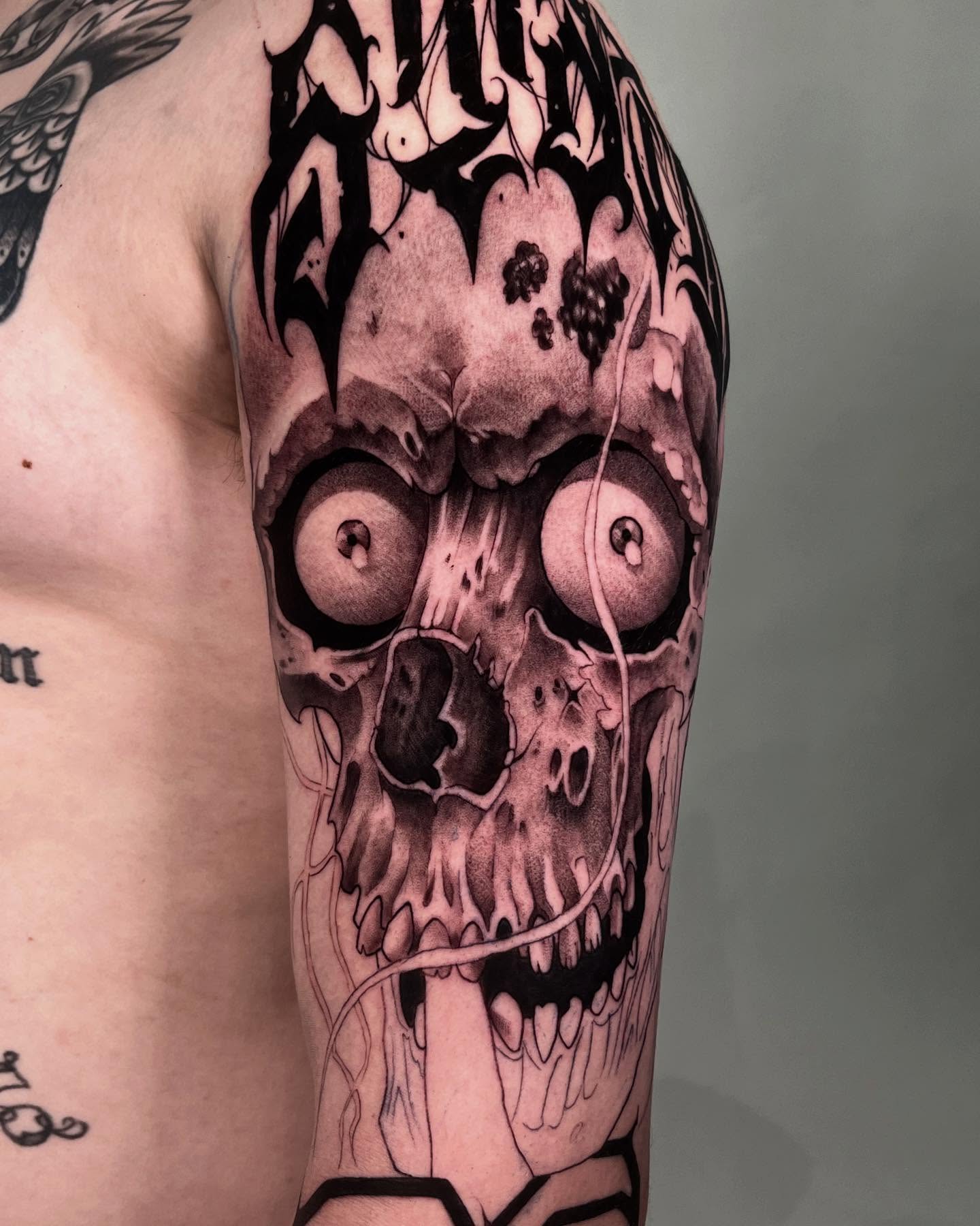 Tattoo by @leperemael — black_and_grey, realism