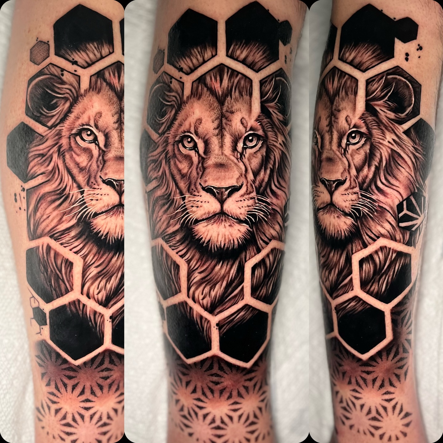 Tattoo by @samhyndmanart — realism, geometric