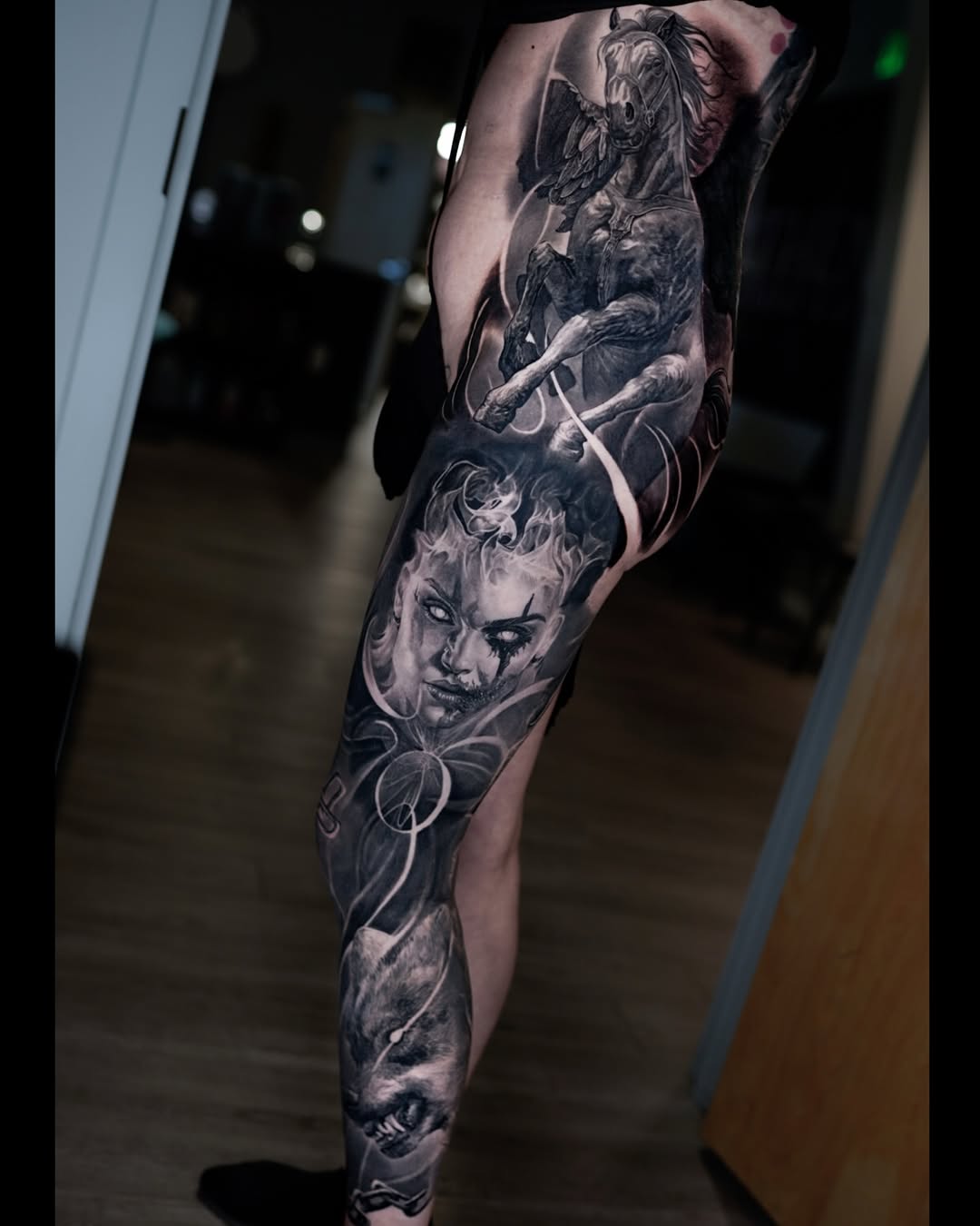 Tattoo by @tattoosbygonzo β realism, black_and_grey
