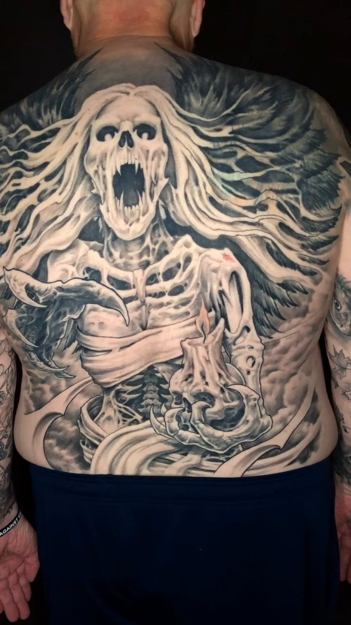 Tattoo by @oakadams โ dark_realism, black_and_grey