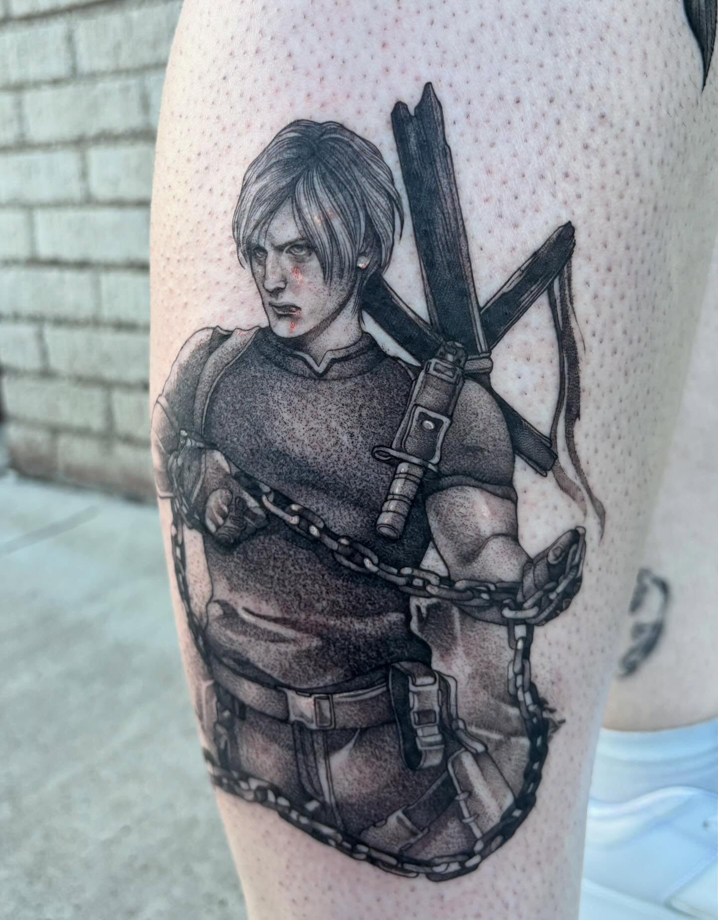Tattoo by @joelytattoos — dotwork, realism