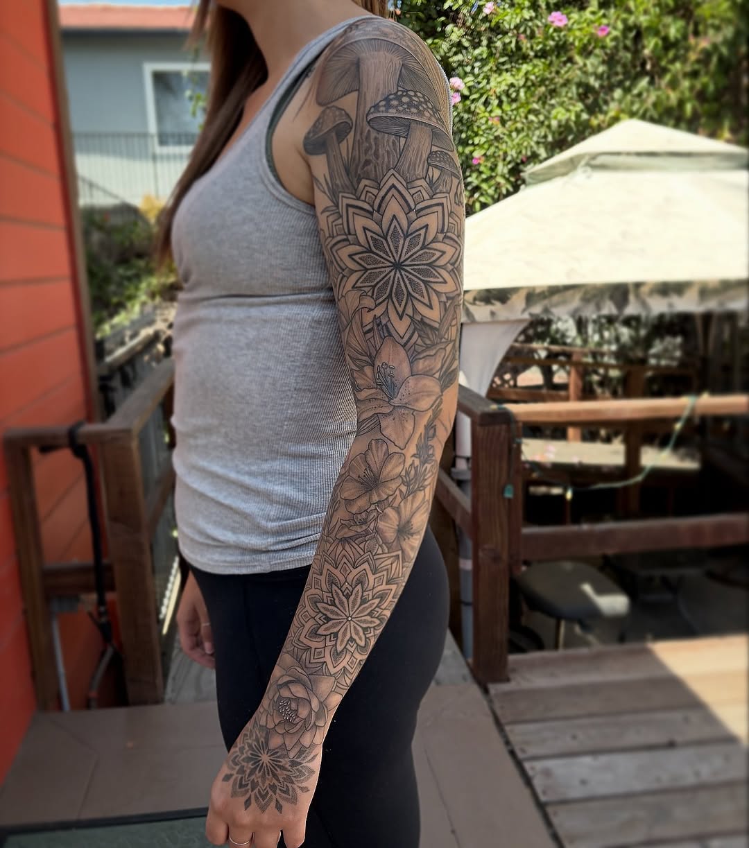 Tattoo by @mikelopeztattoo — black_and_grey, dotwork