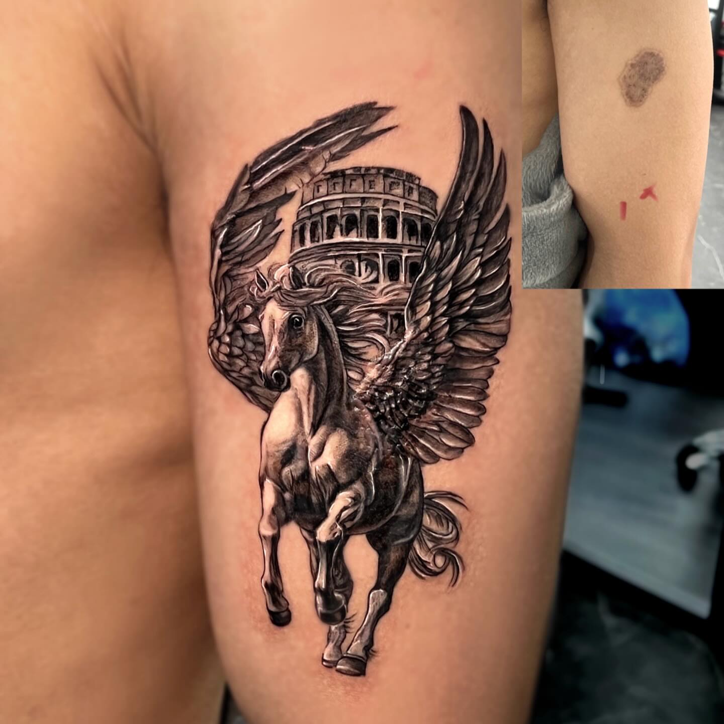 Tattoo by @hari__tattooer — realism, black_and_grey