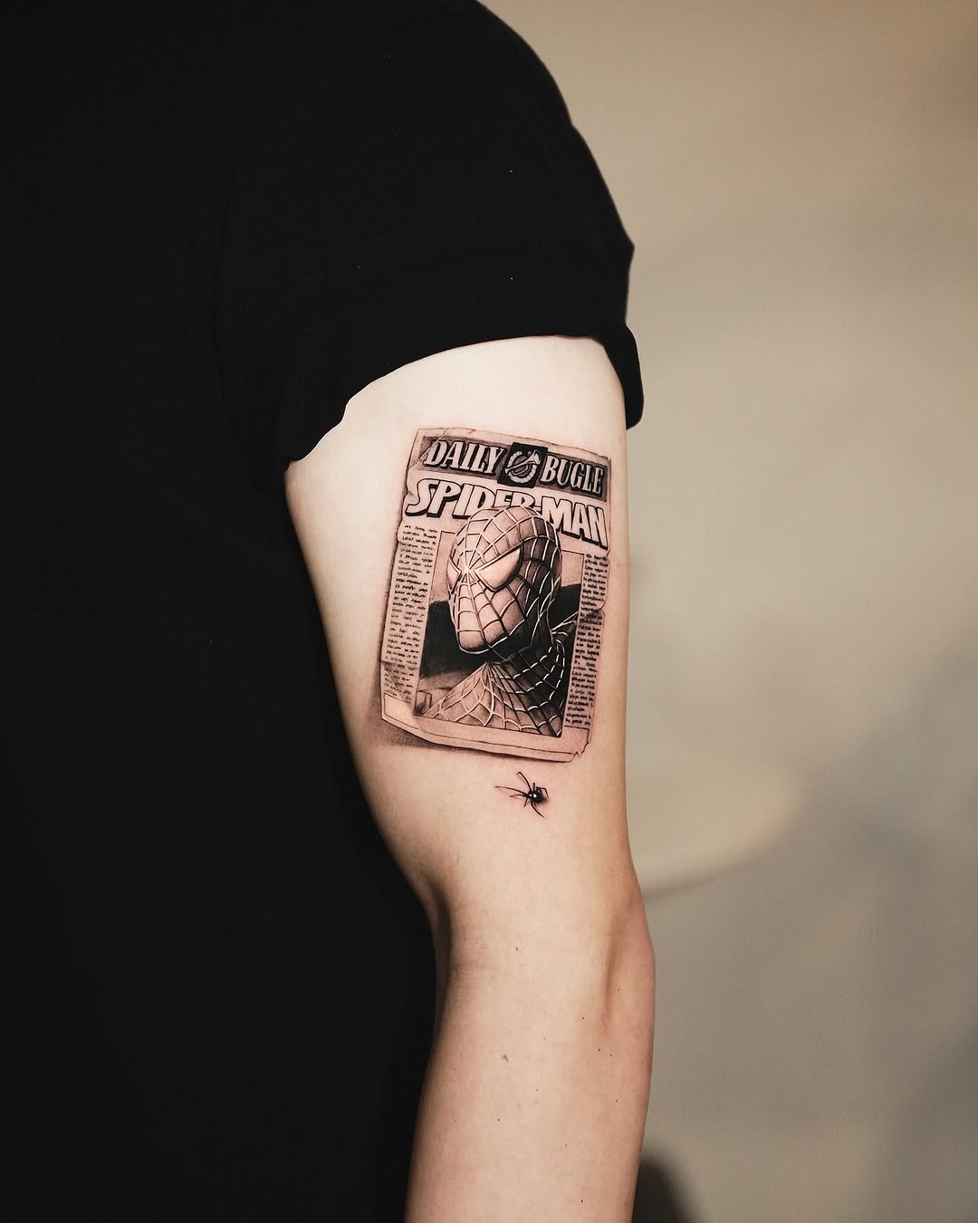 Tattoo by @kidneedle_tattoo — realism, black_and_grey