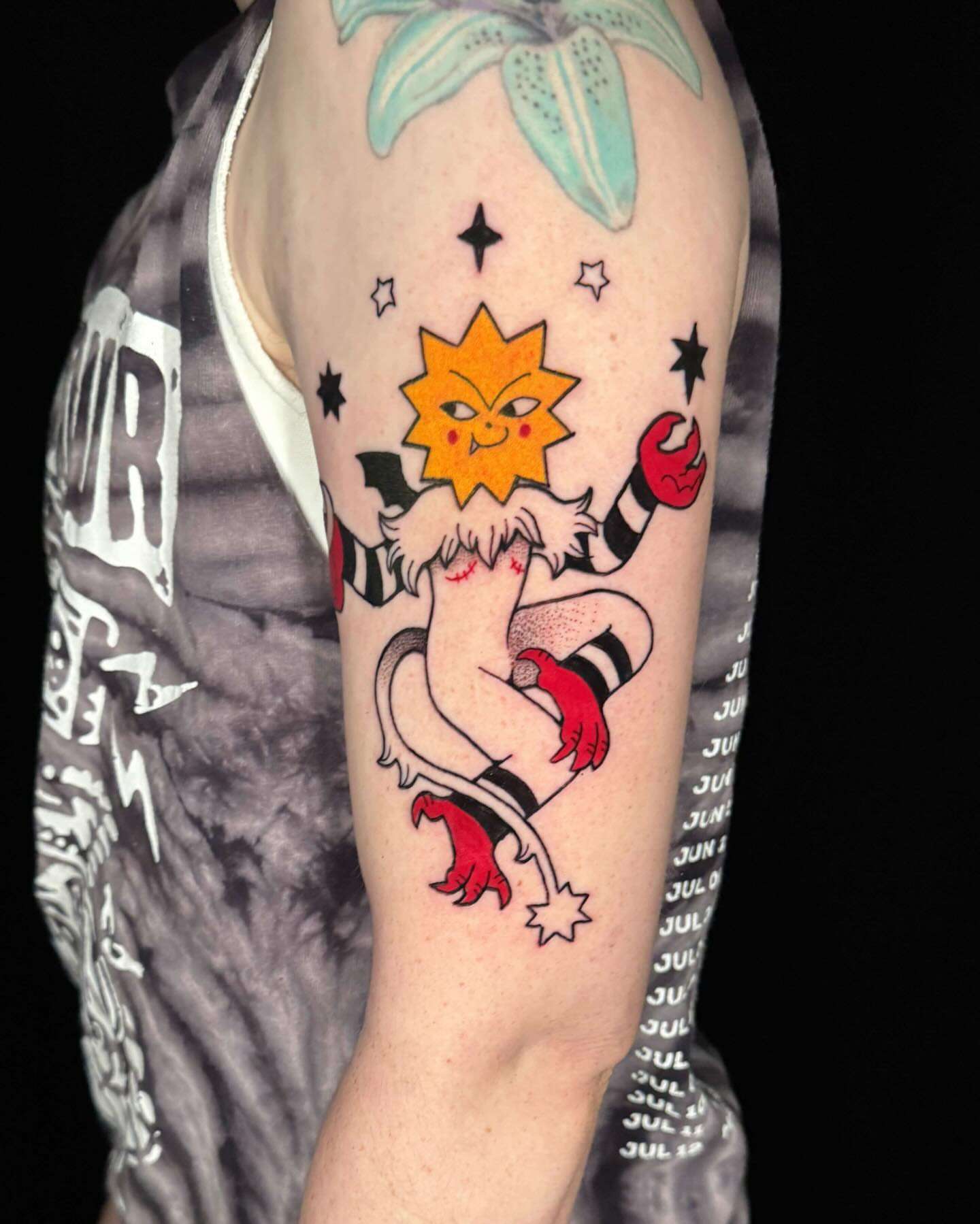 Tattoo by @carrion.beetle — american_traditional, dotwork