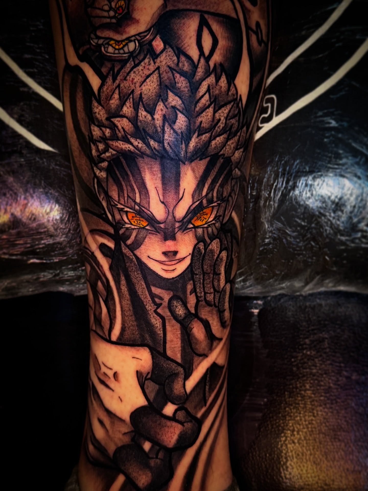 Dragon ball character anime tattoo on the forearm by Aiden Madrigal