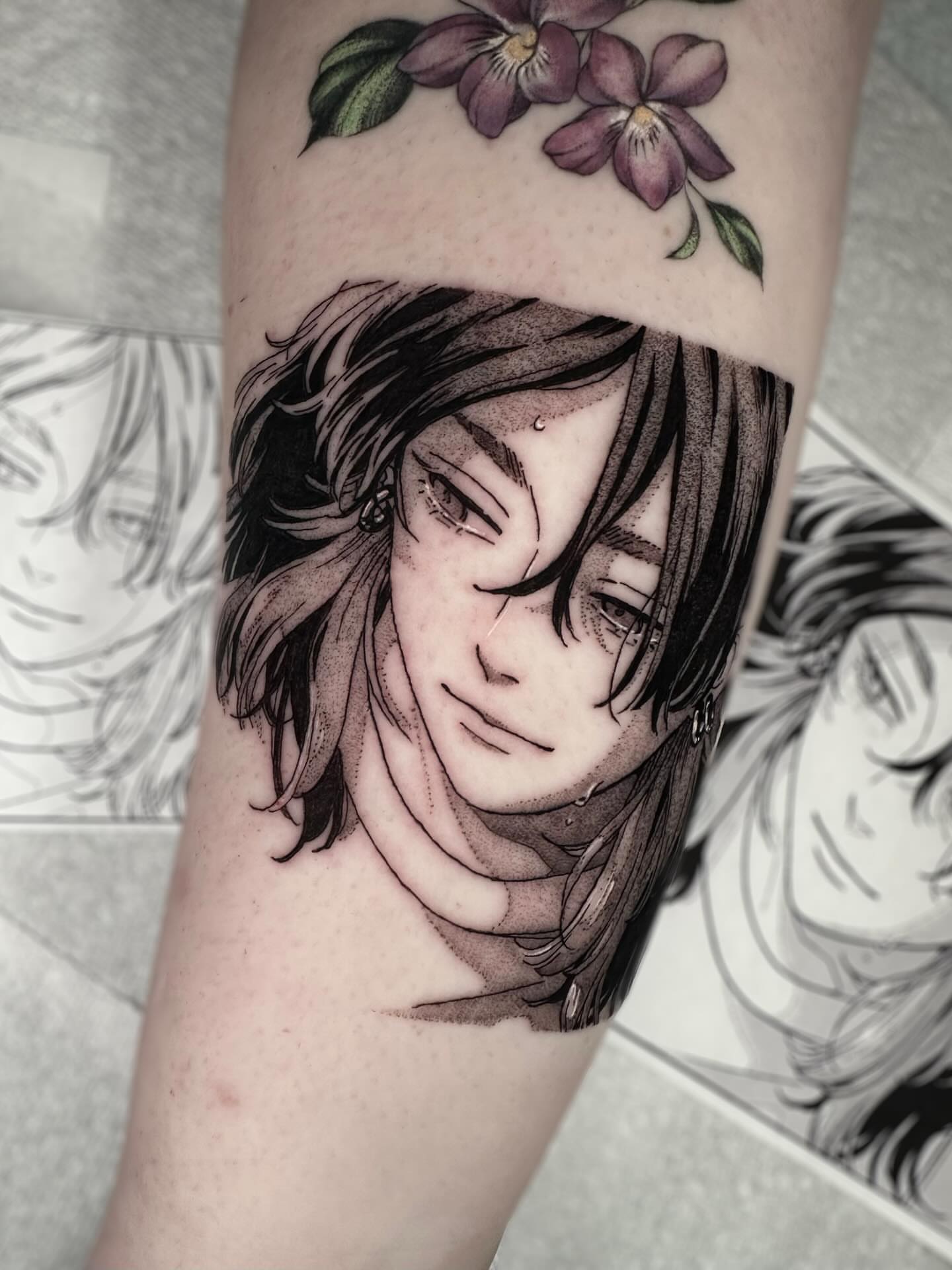 Tattoo by @kkimnida — anime, realism