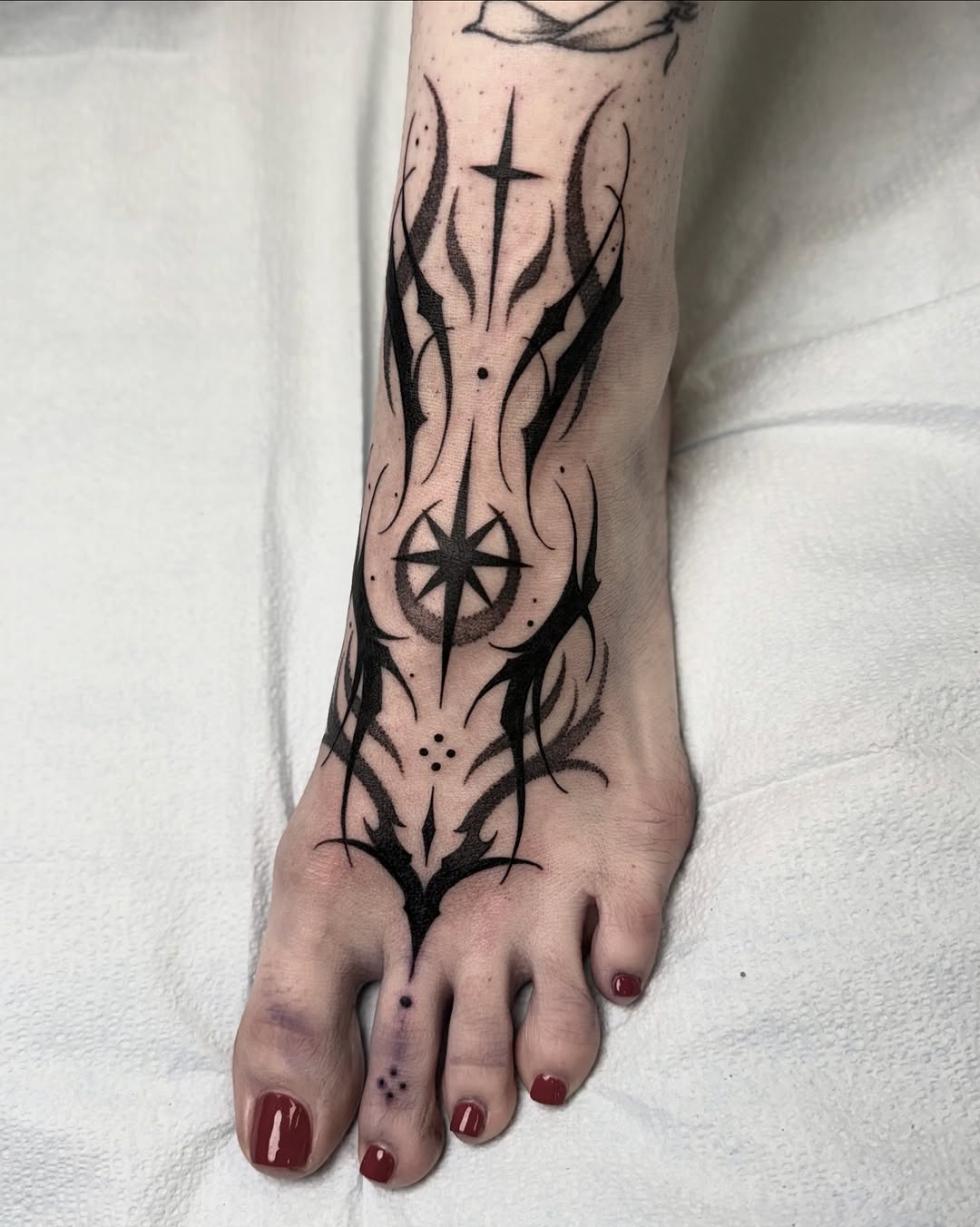 Tattoo by @roseydeers — blackwork, ornamental