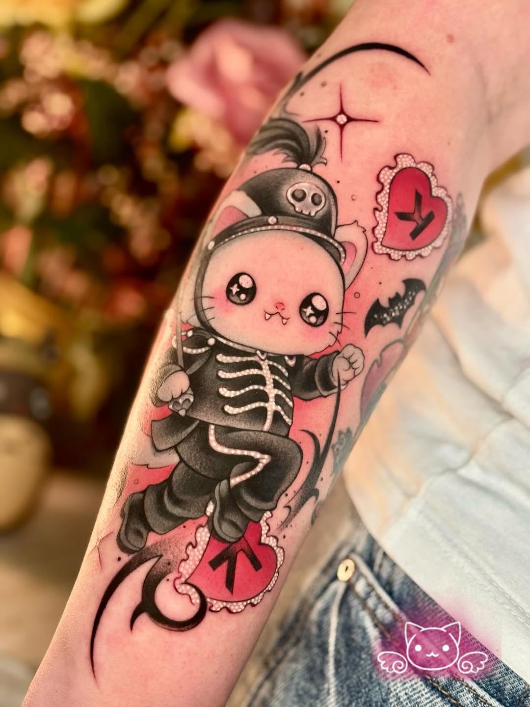Tattoo by @maria.catwaii.tattoos — new_school, black_and_grey