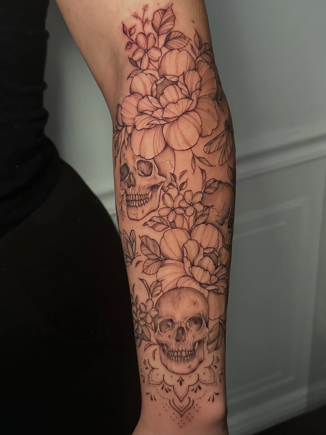 Tattoo by @artbymeganm — black_and_grey, realism