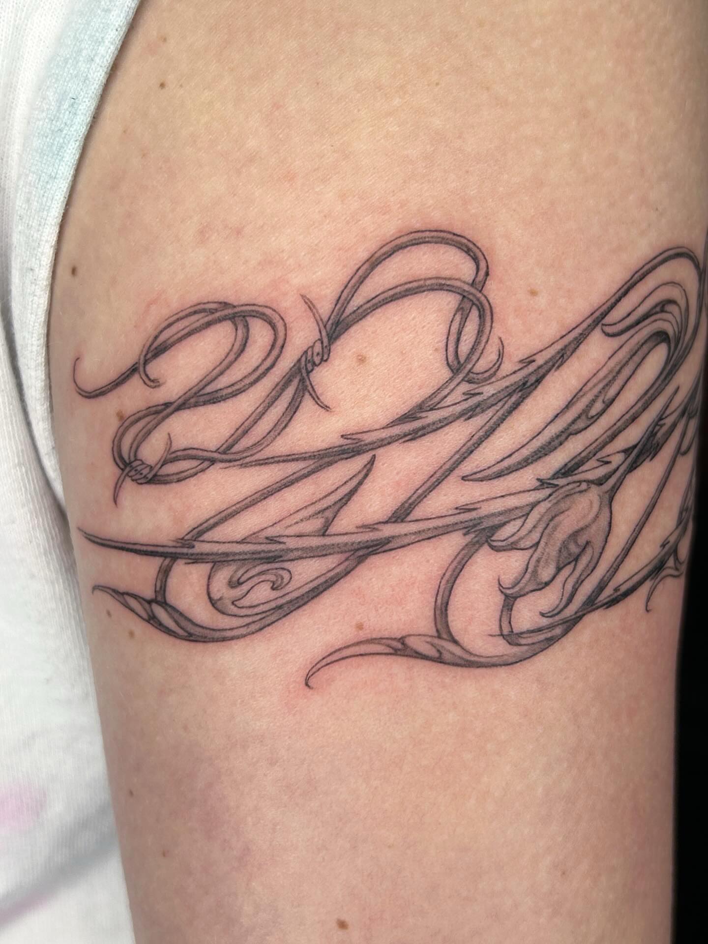 Tattoo by @late_bloom3r — lettering_script
