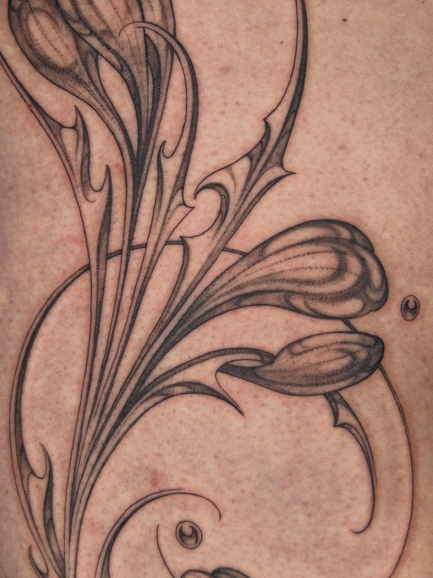 Tattoo by @late_bloom3r — black_and_grey