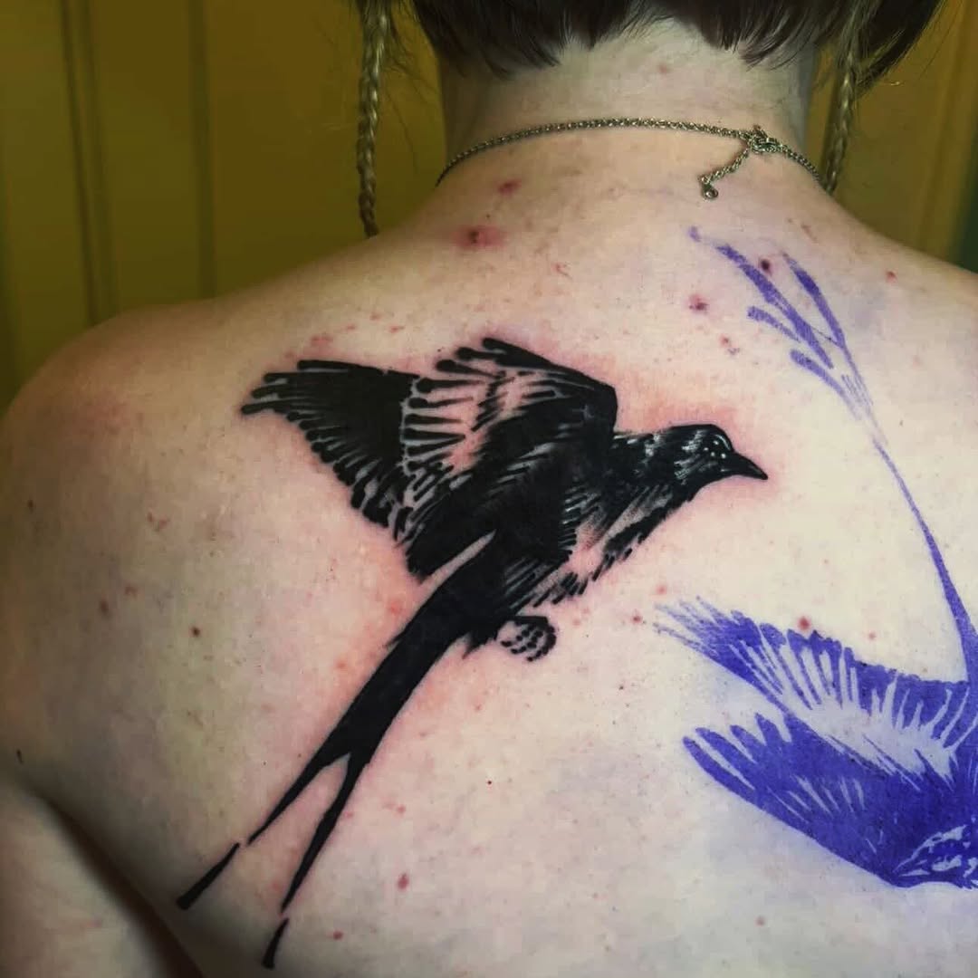 Tattoo by @easy_peezy_pokes — blackwork, illustrative