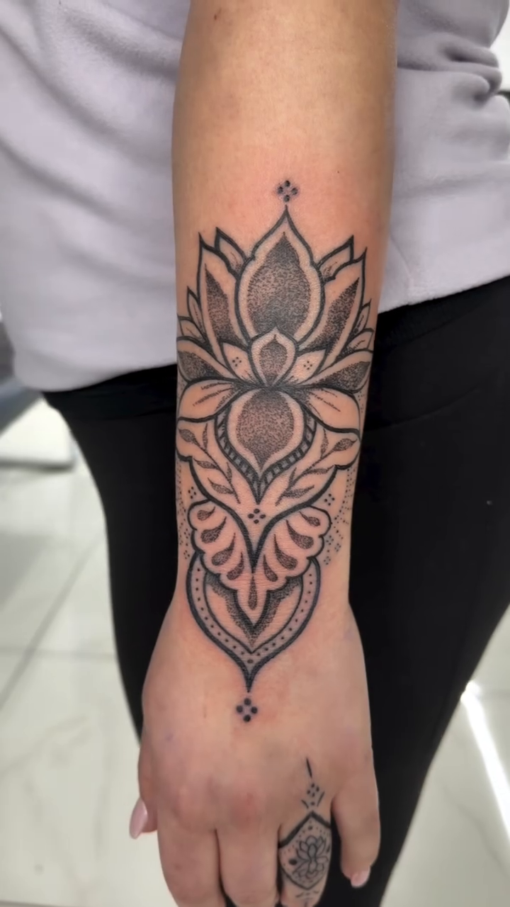 Tattoo by @by_keroosha — ornamental, dotwork