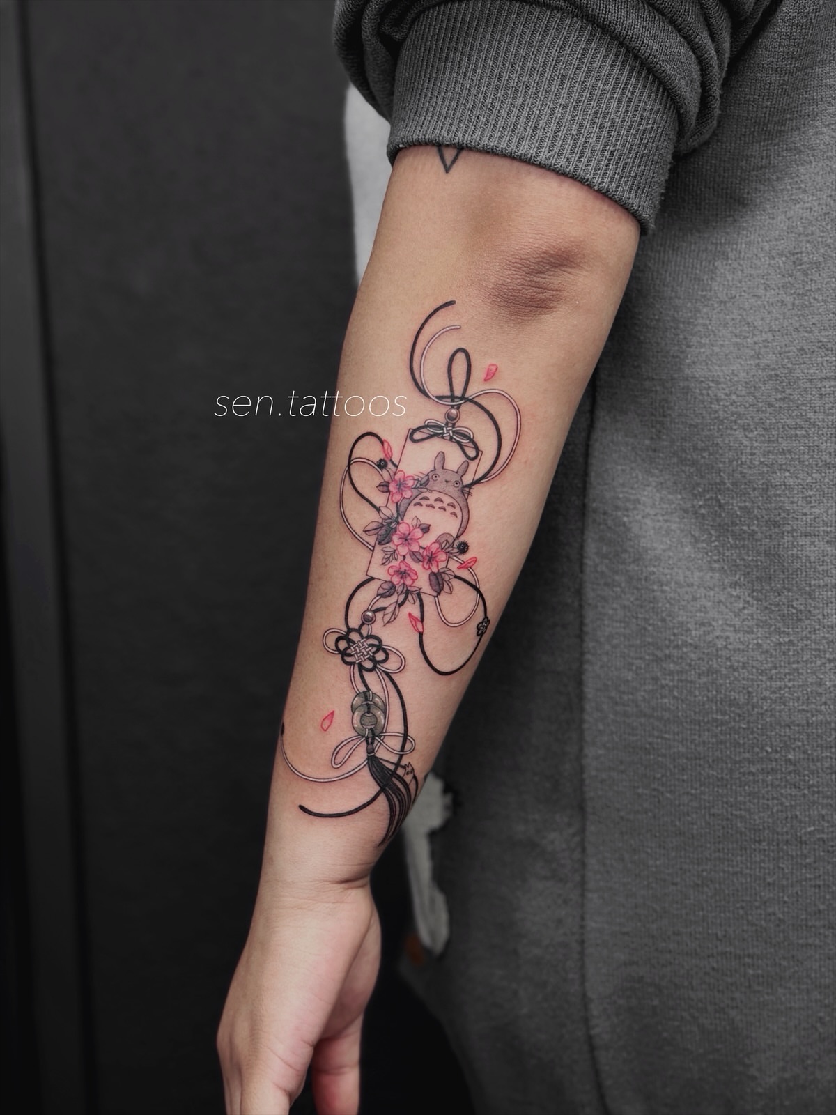 My Neighbor Totoro anime tattoo on the forearm by Sen Tattooer