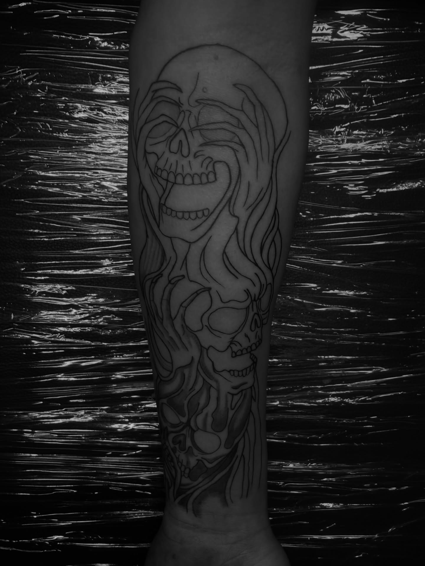 Tattoo by @sosie.tattoo โ black_and_grey