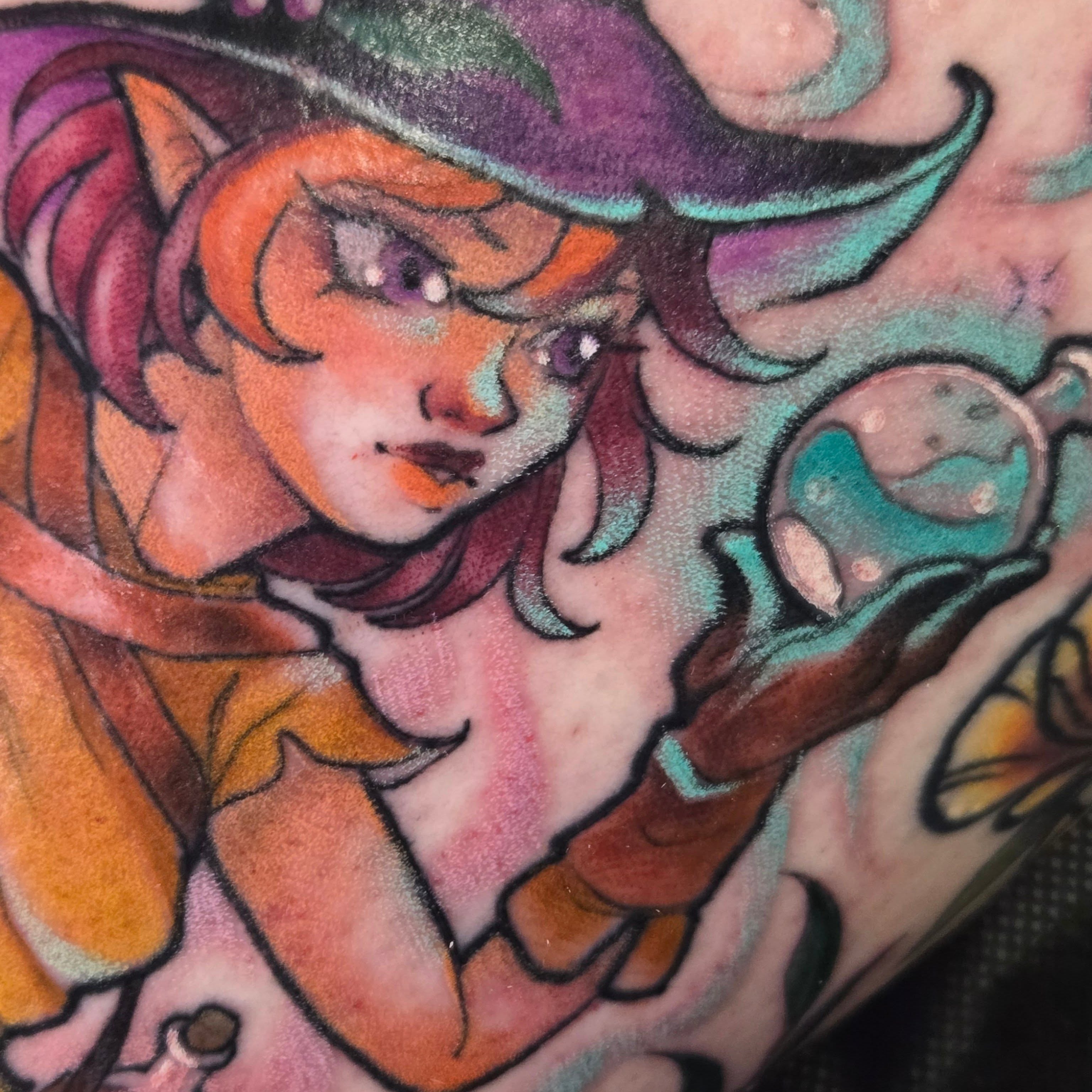 Anime character anime tattoo on the forearm by ◇  Kristyn Kay  ◇ Tattoo Warlock, Des Moines, Iowa