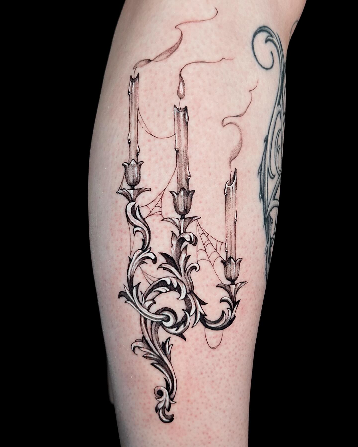 Tattoo by @pixisoda โ black_and_grey, ornamental