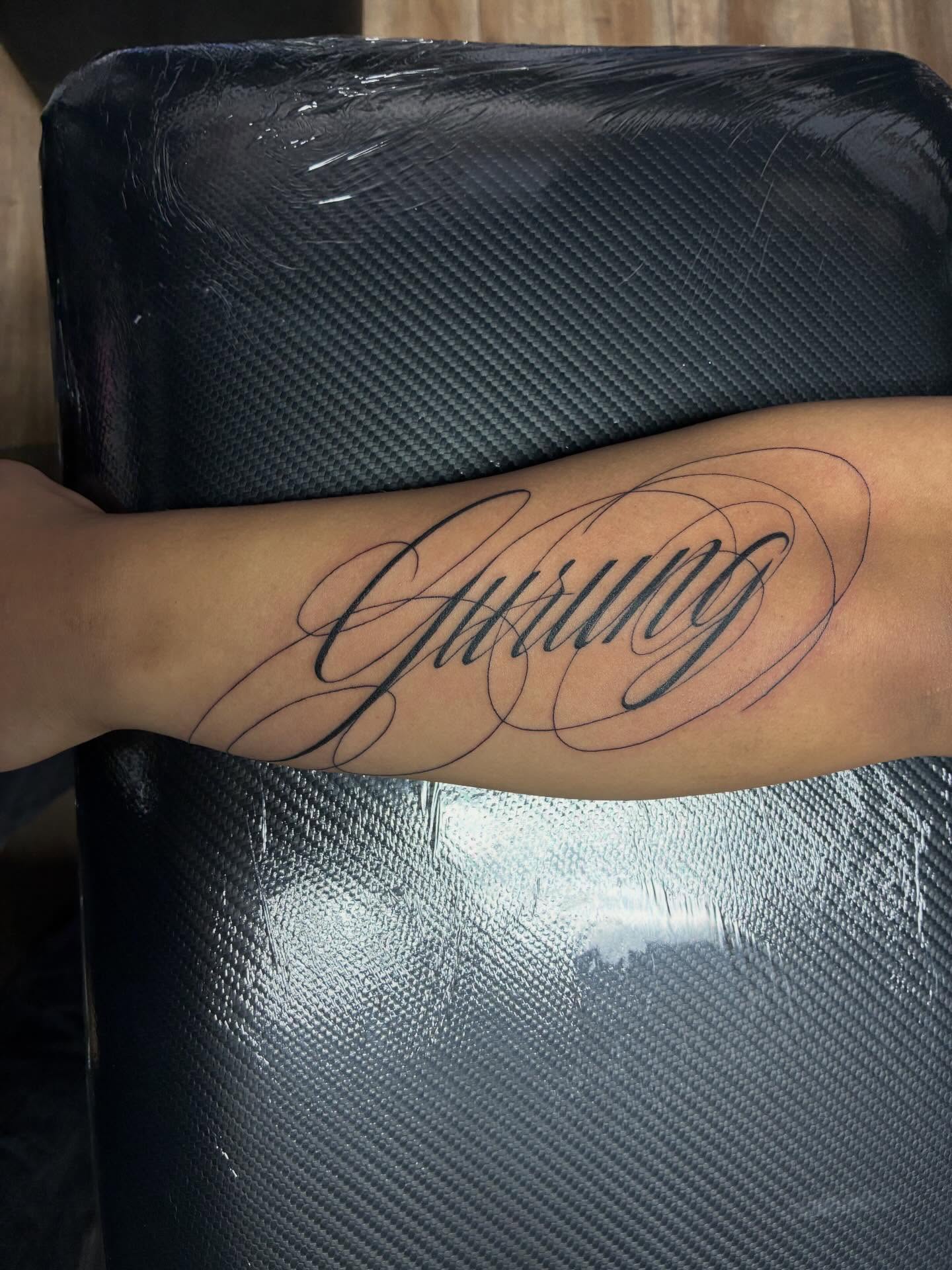 Tattoo by @tattoos.by.julie — lettering_script