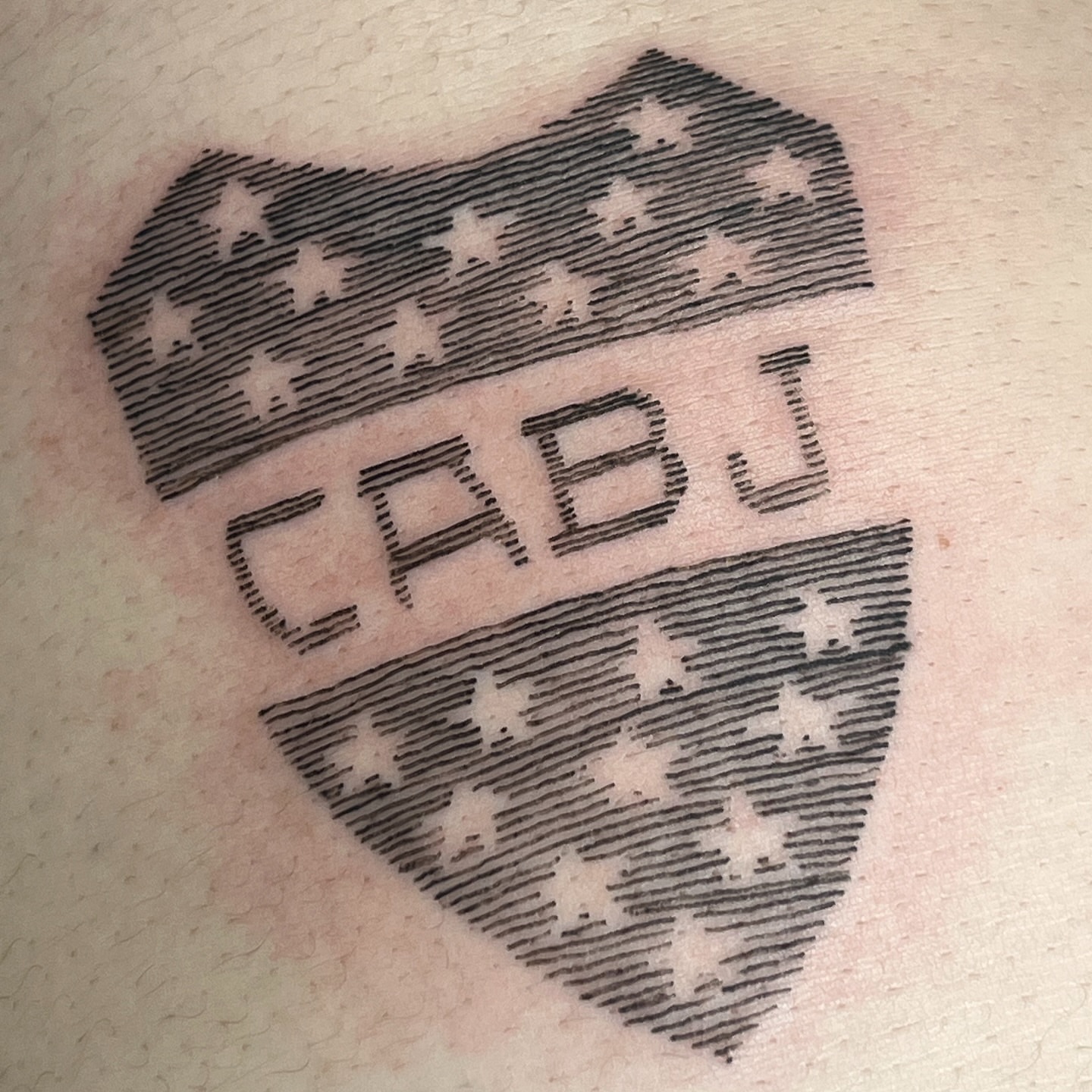 CABJ black and grey tattoo on the forearm by Gap⋆head
