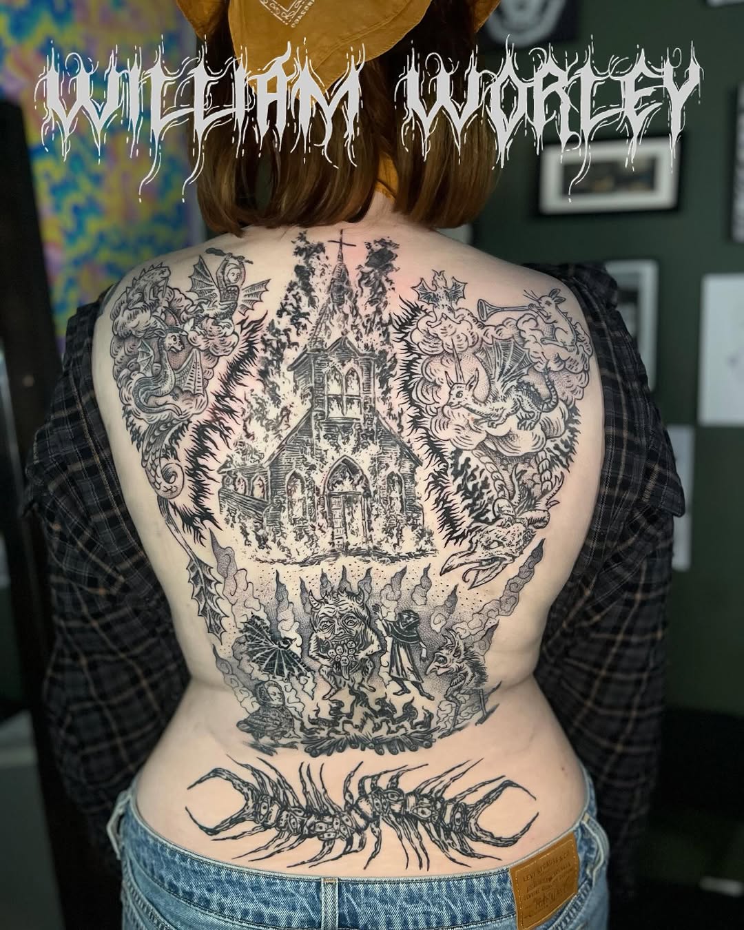 Tattoo by @worleytattoos — blackwork, dark_realism