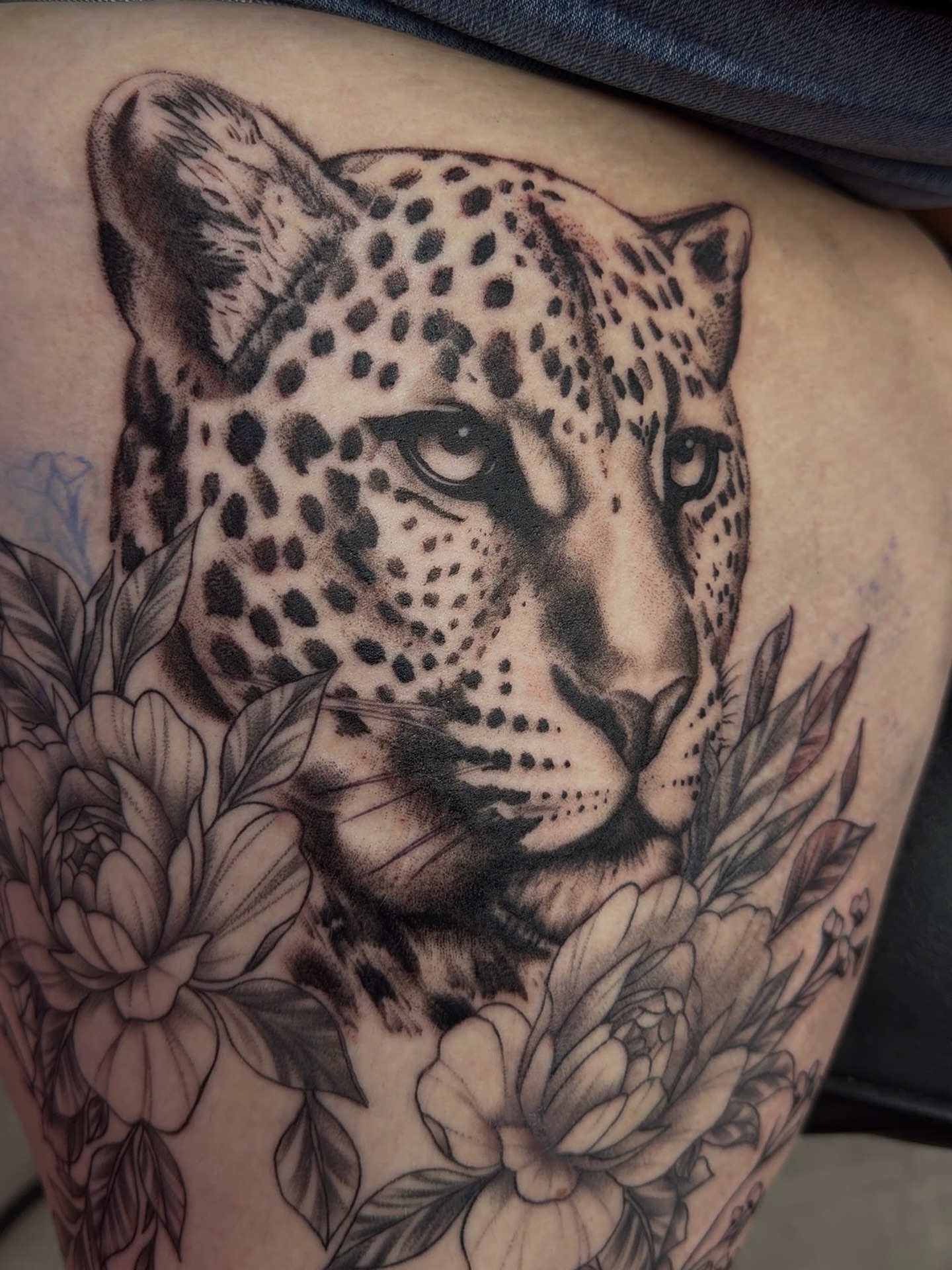 Tattoo by @tatsbycurtii — realism, dotwork