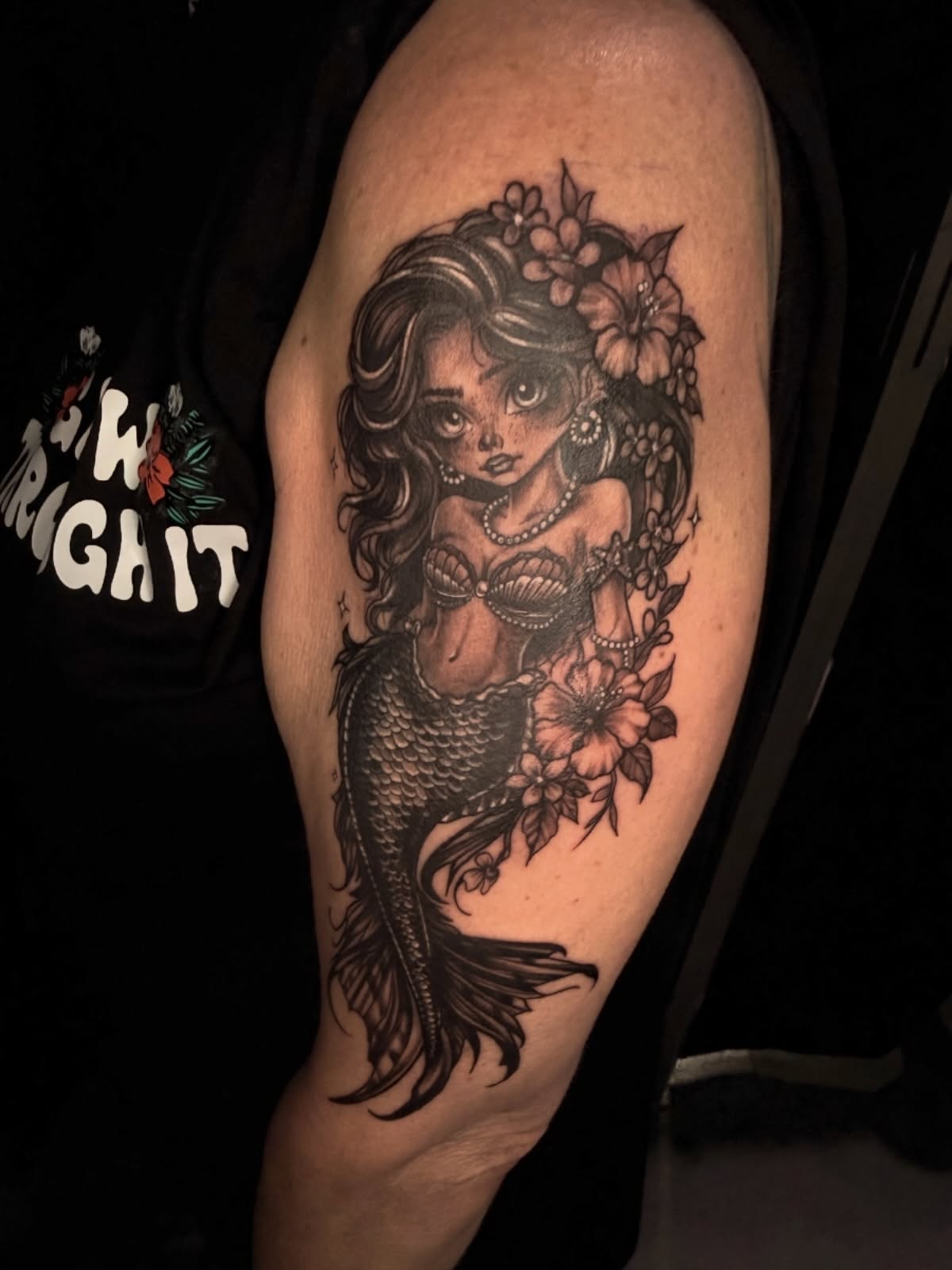 Tattoo by @ravenwrathmore — black_and_grey, realism