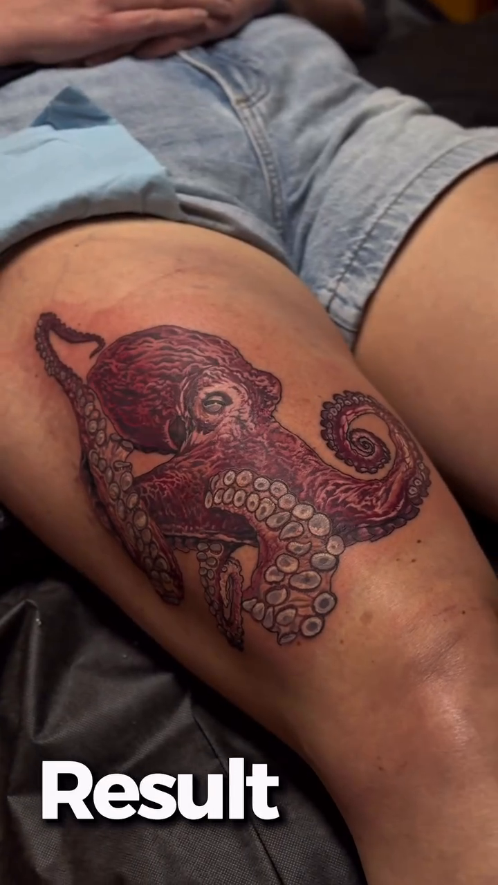 Octopus realism tattoo by Deanne KARI Barba, Las Vegas, Nevada